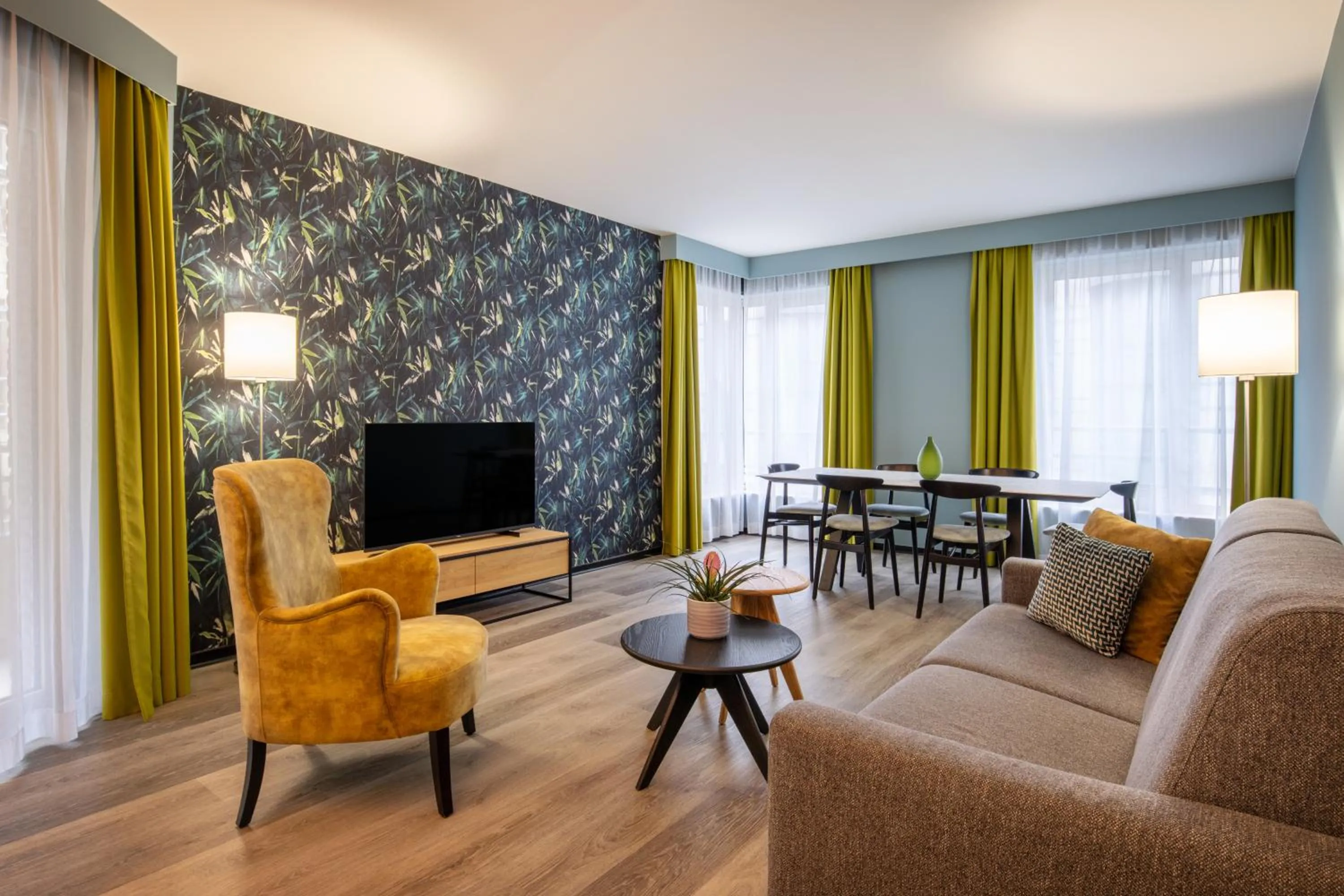 Living room in Thon Hotel Residence Parnasse Aparthotel