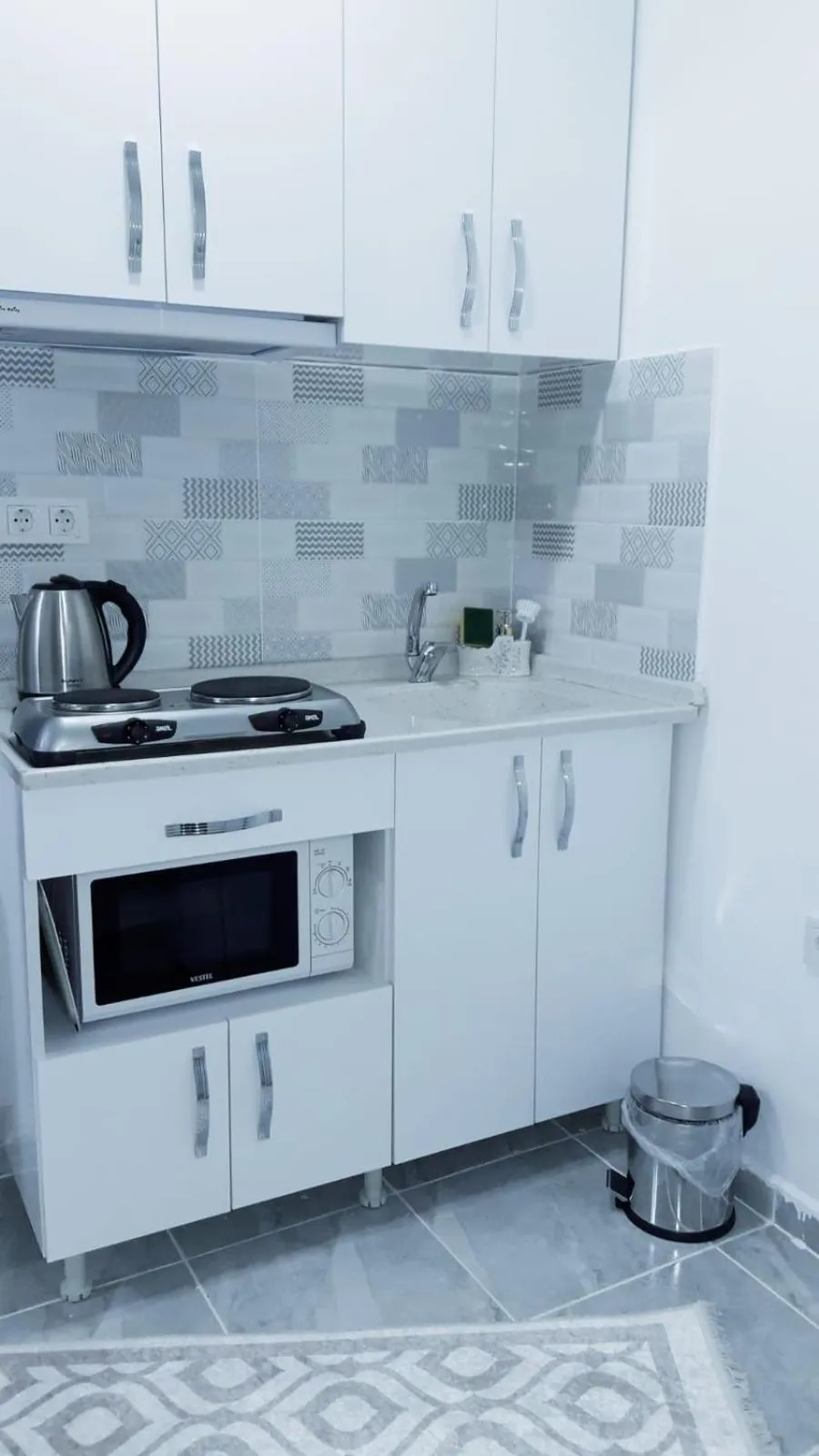 Kitchen or kitchenette in Golden Life Apart Hotel