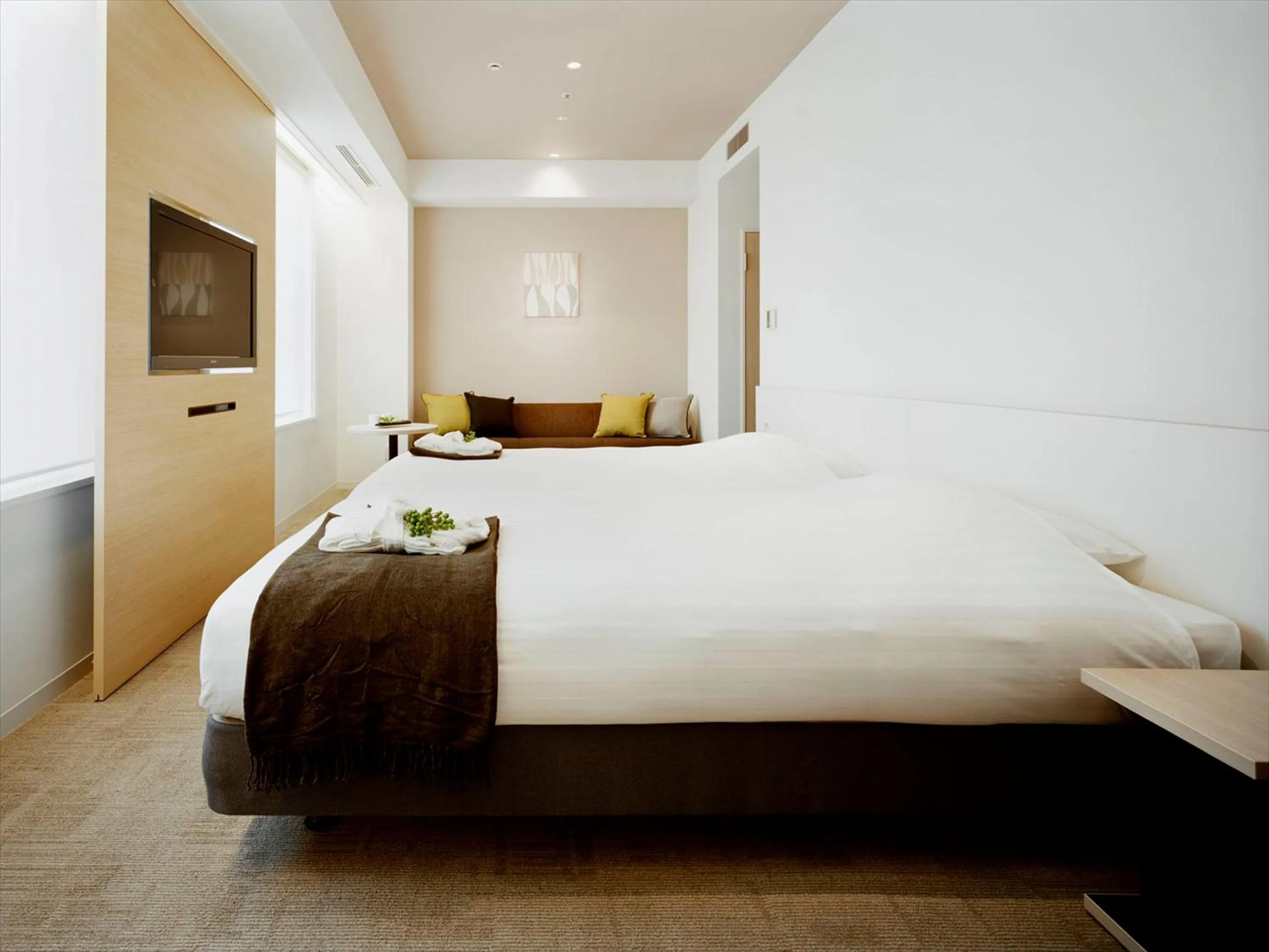 Bed in Tenza Hotel at Sendai Station