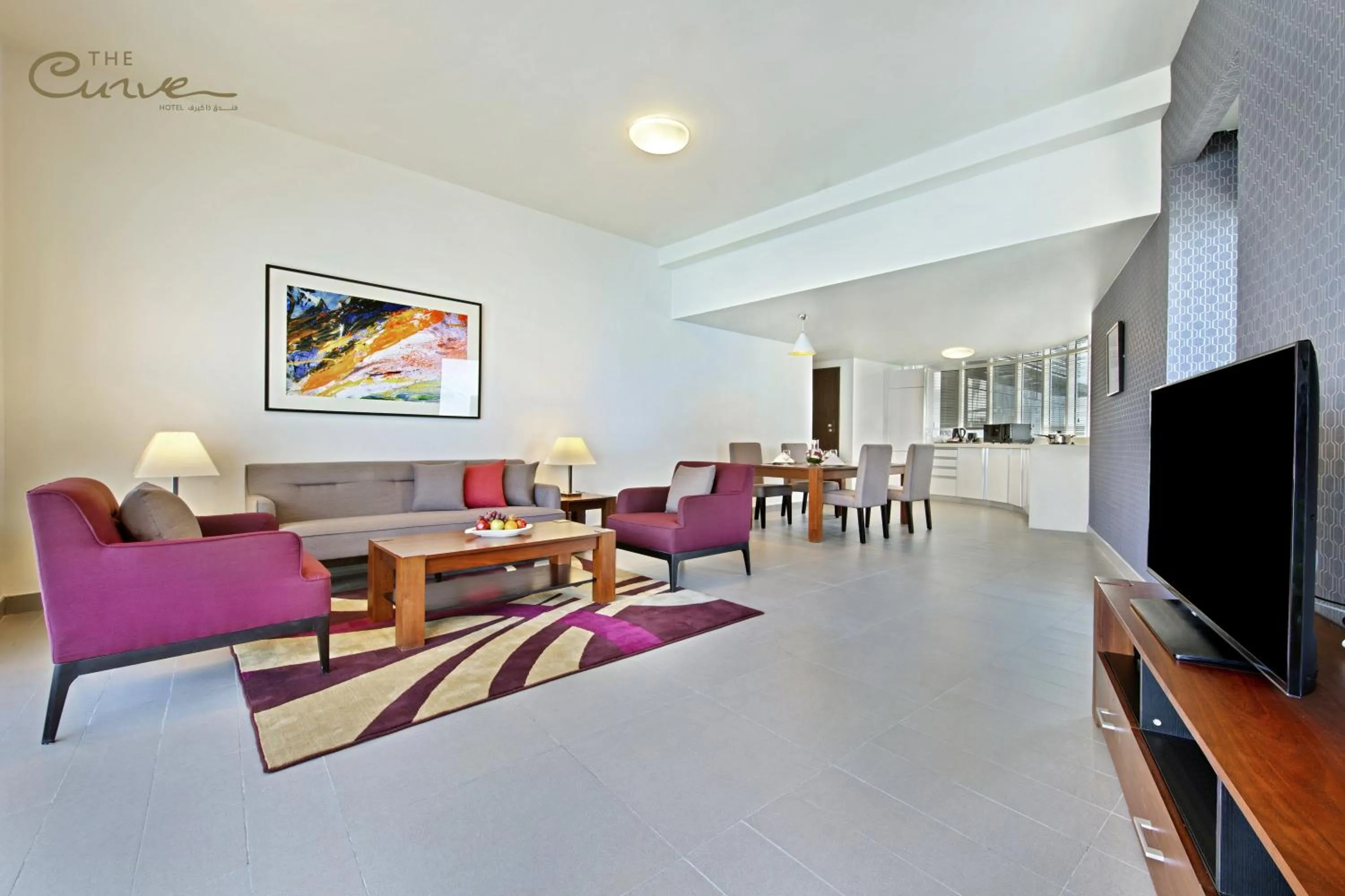 Kitchen or kitchenette in The Curve Hotel