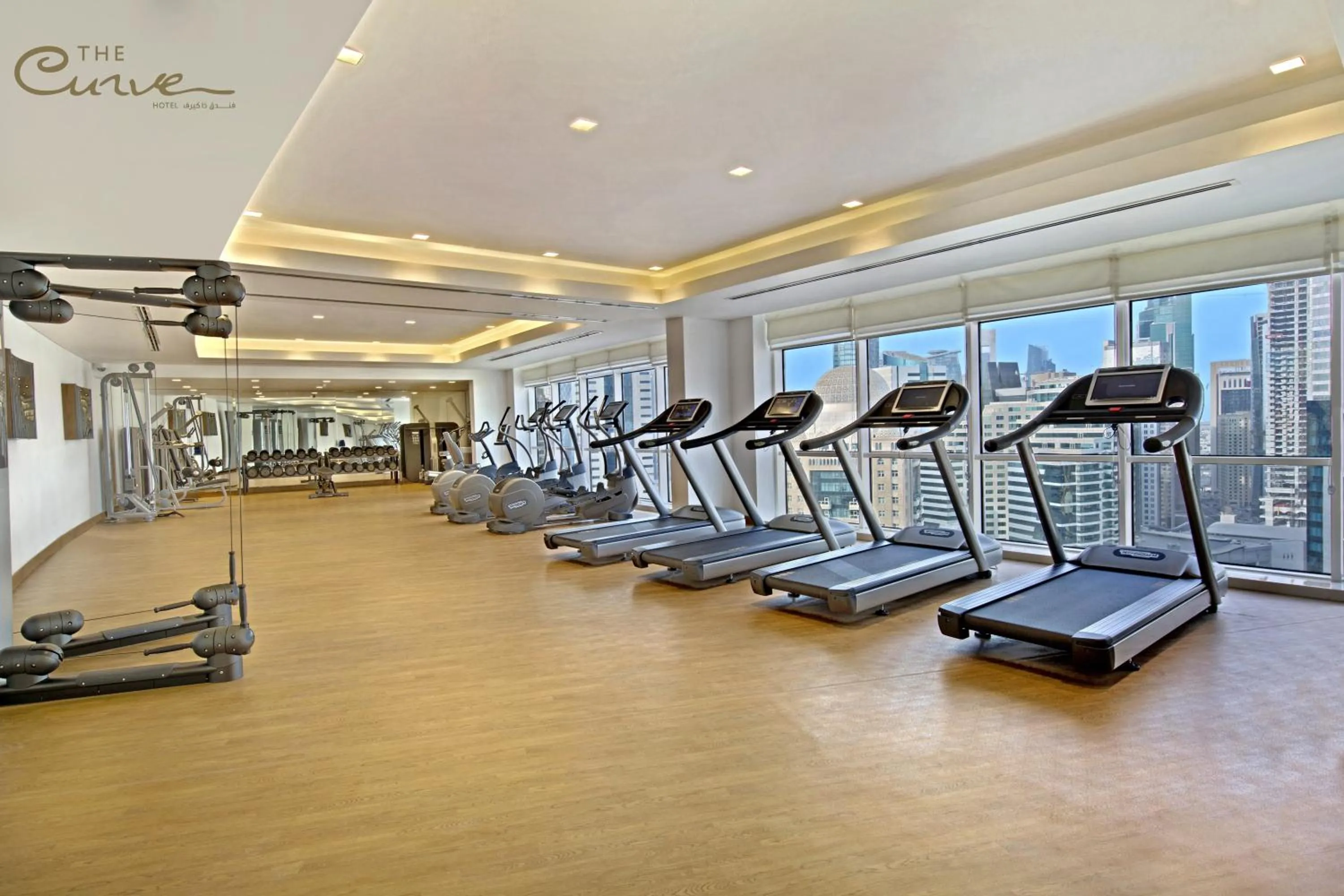 Fitness centre/facilities in The Curve Hotel