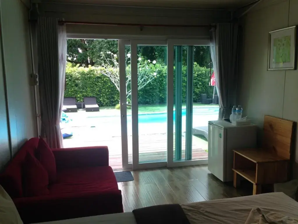 Pool view in Check In and Chill Out Pool view in Check In and Chill Out