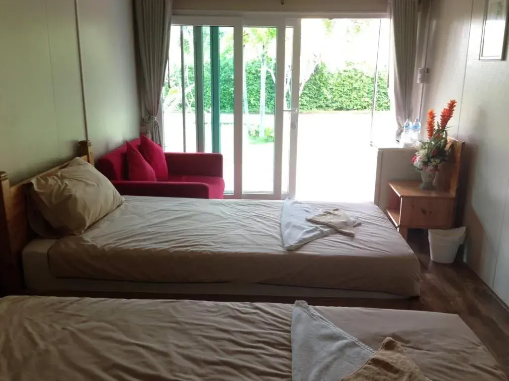View (from property/room), Bed in Check In and Chill Out View (from property/room), Bed in Check In and Chill Out