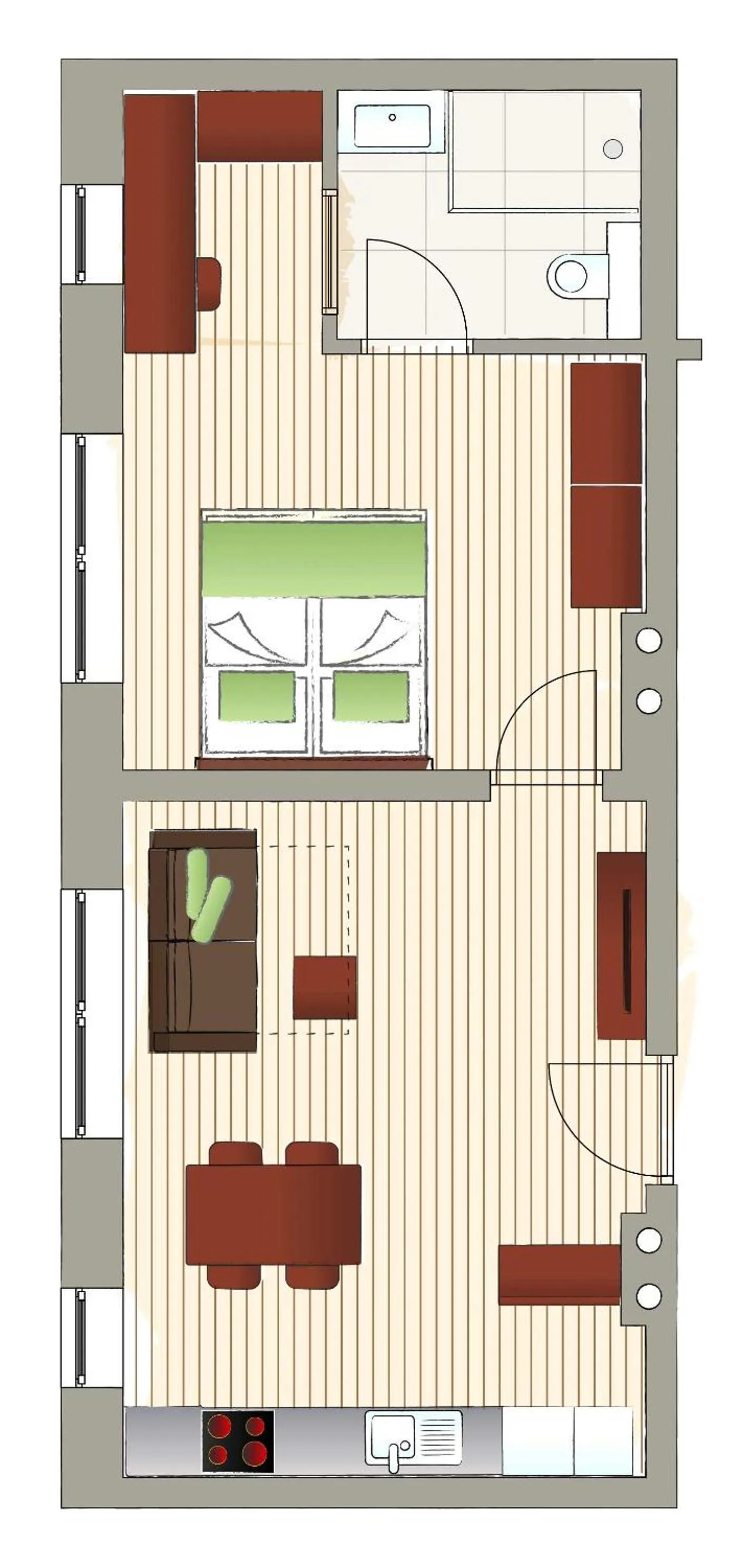 Floor plan in Mattone Aparthotel