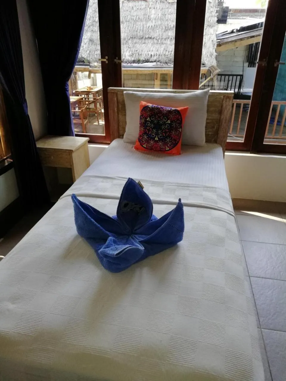 Bed in Gili Turtle Beach Resort