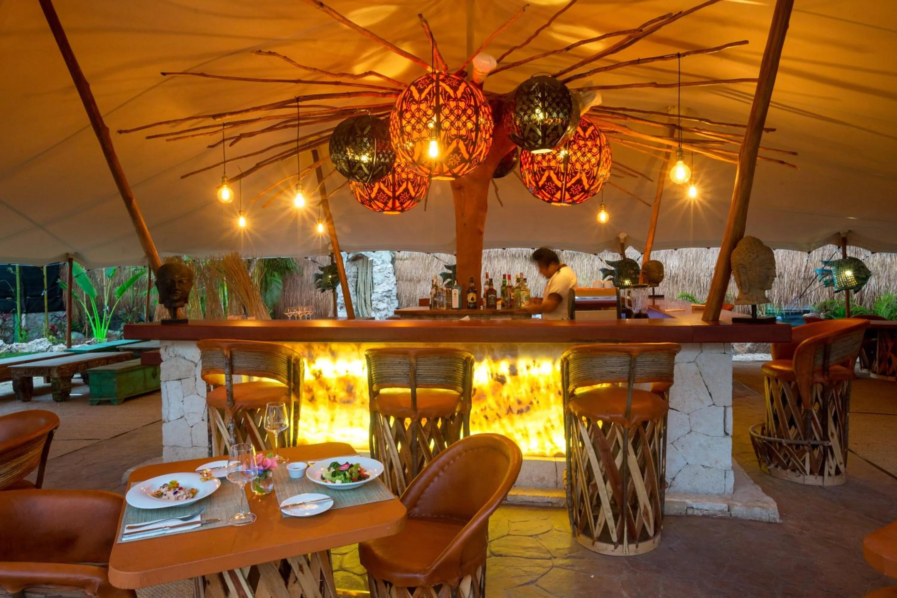 Restaurant/places to eat in Serenity Authentic Glamping Tulum