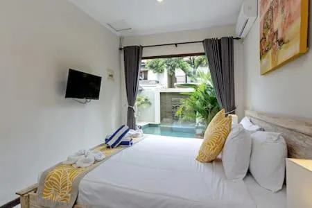 Bedroom, Bed in Villa Tiah