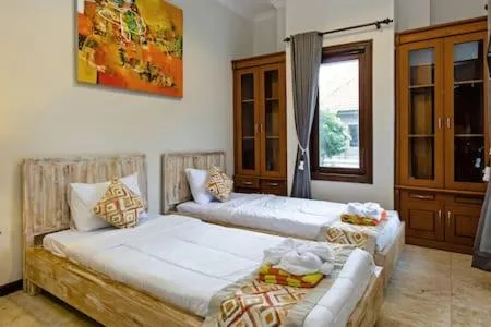 Bedroom, Bed in Villa Tiah