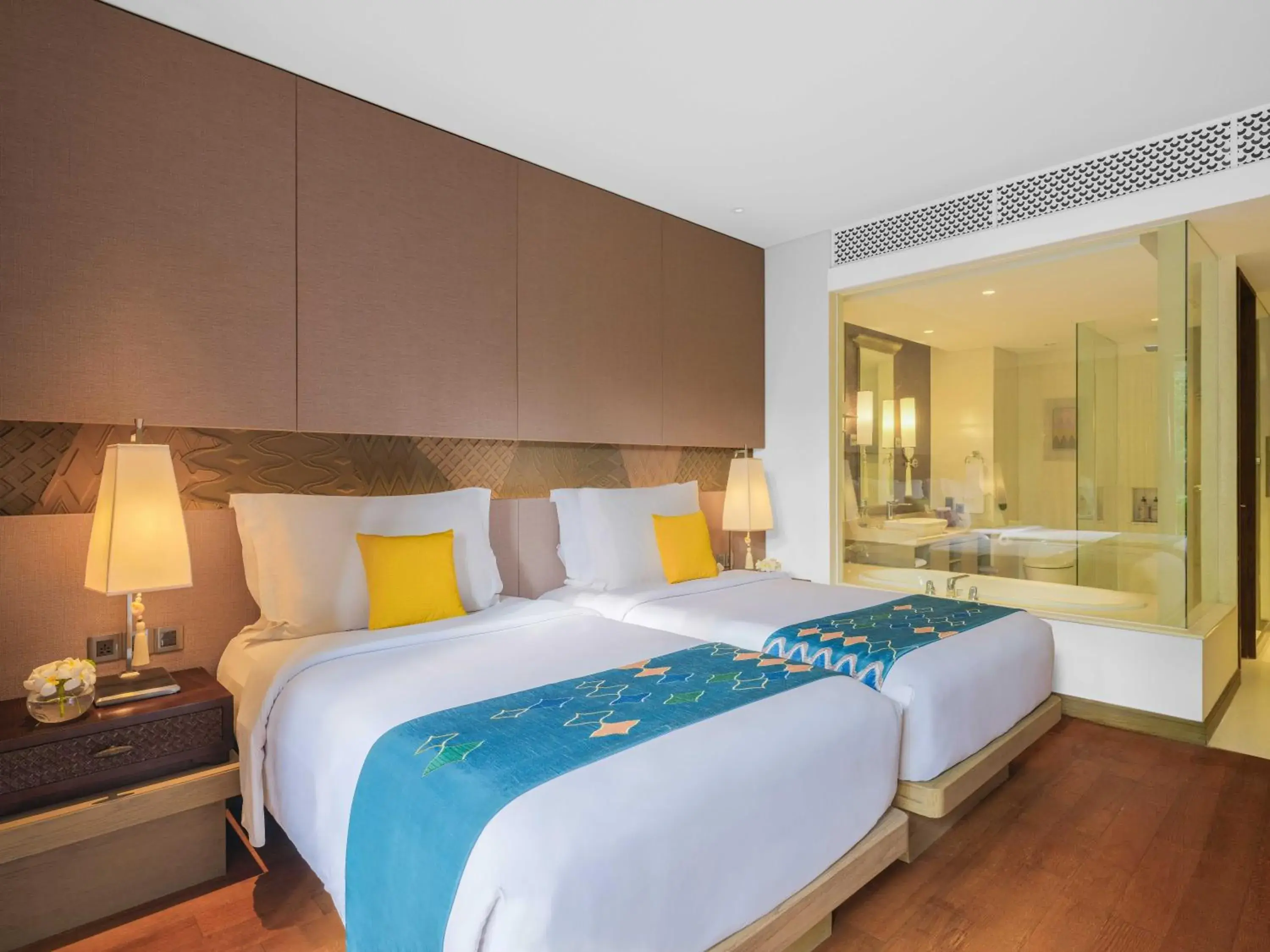 Classic Twin Room with Pool View with Free Daily Chocolate Hours and Daily Resort Activities in Mövenpick Resort & Spa Jimbaran Bali Classic Twin Room with Pool View with Free Daily Chocolate Hours and Daily Resort Activities in Mövenpick Resort & Spa Jimbaran Bali