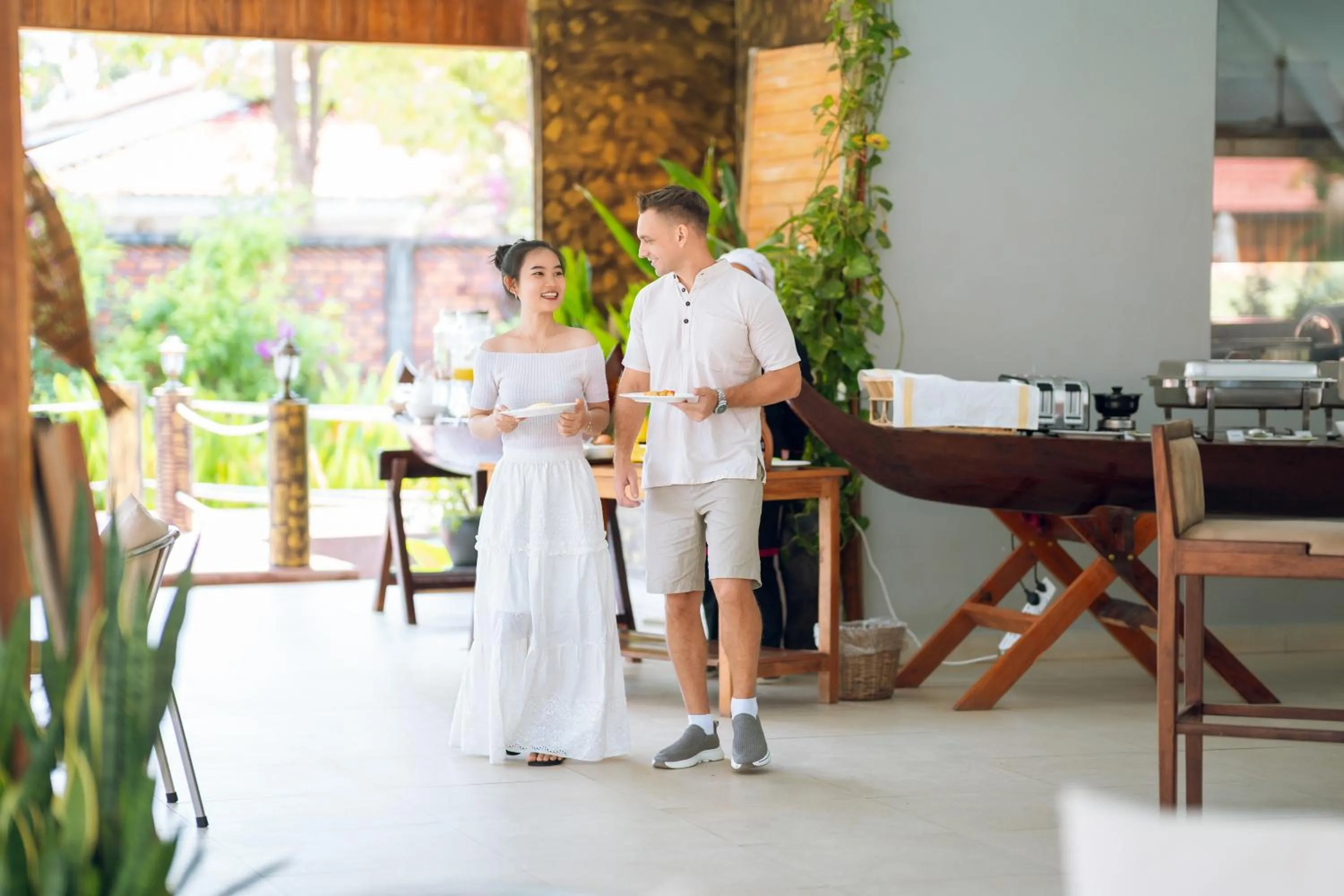 Breakfast in Authentic Khmer Village Resort