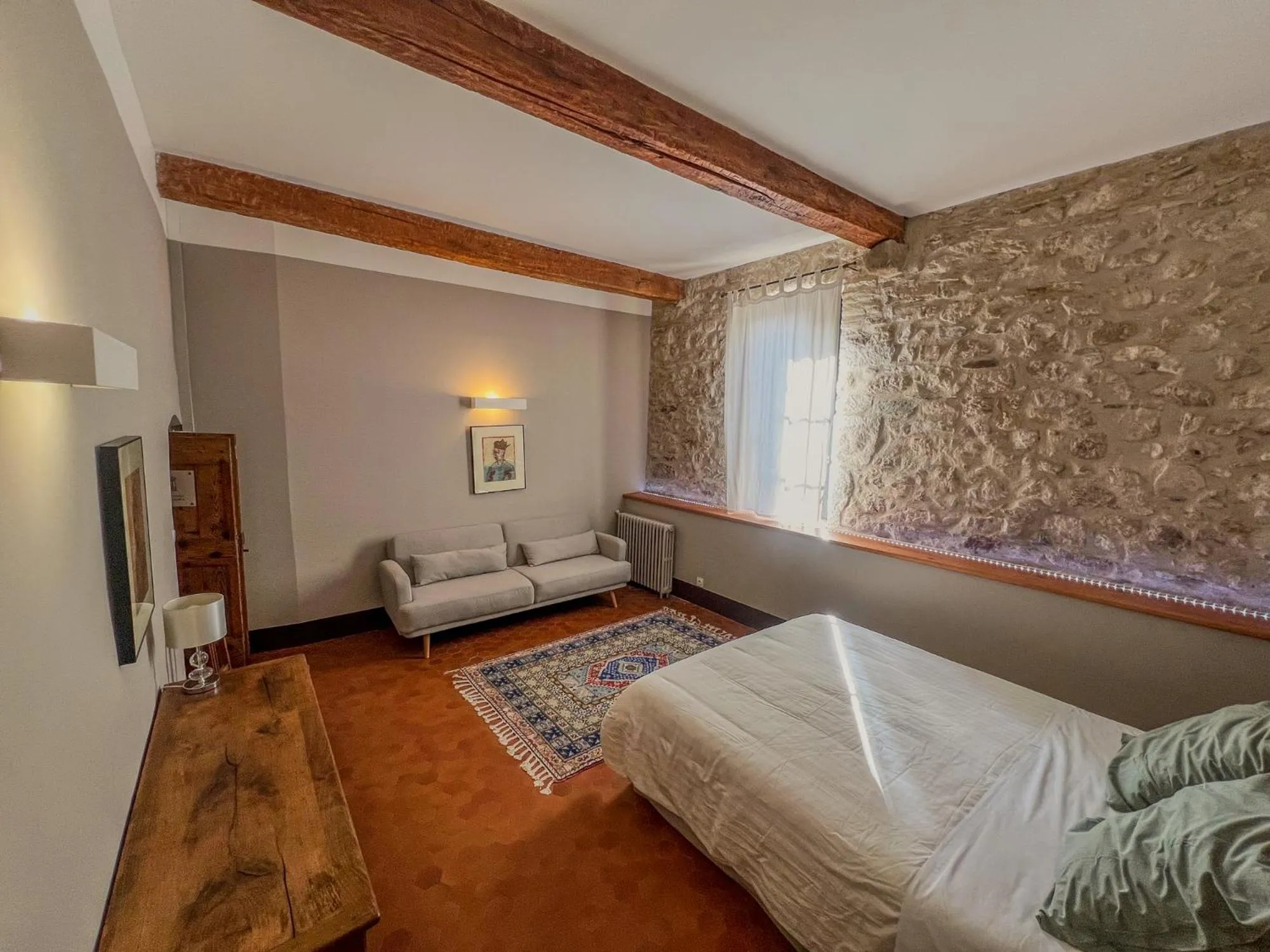Living room, Bed in Hôtel d'Alibert