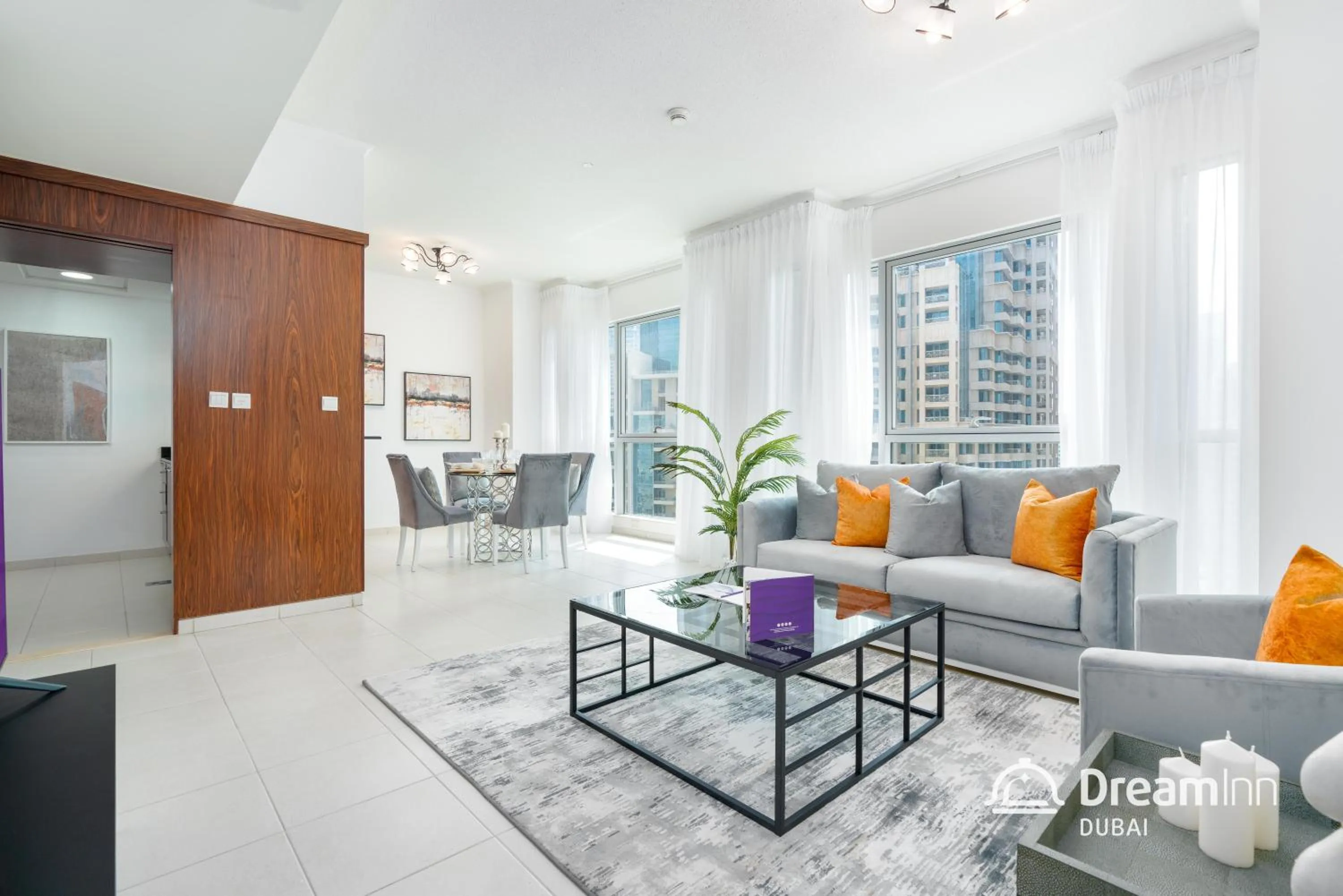 Living room in Dream Inn Apartments - Burj Residences Burj Khalifa View