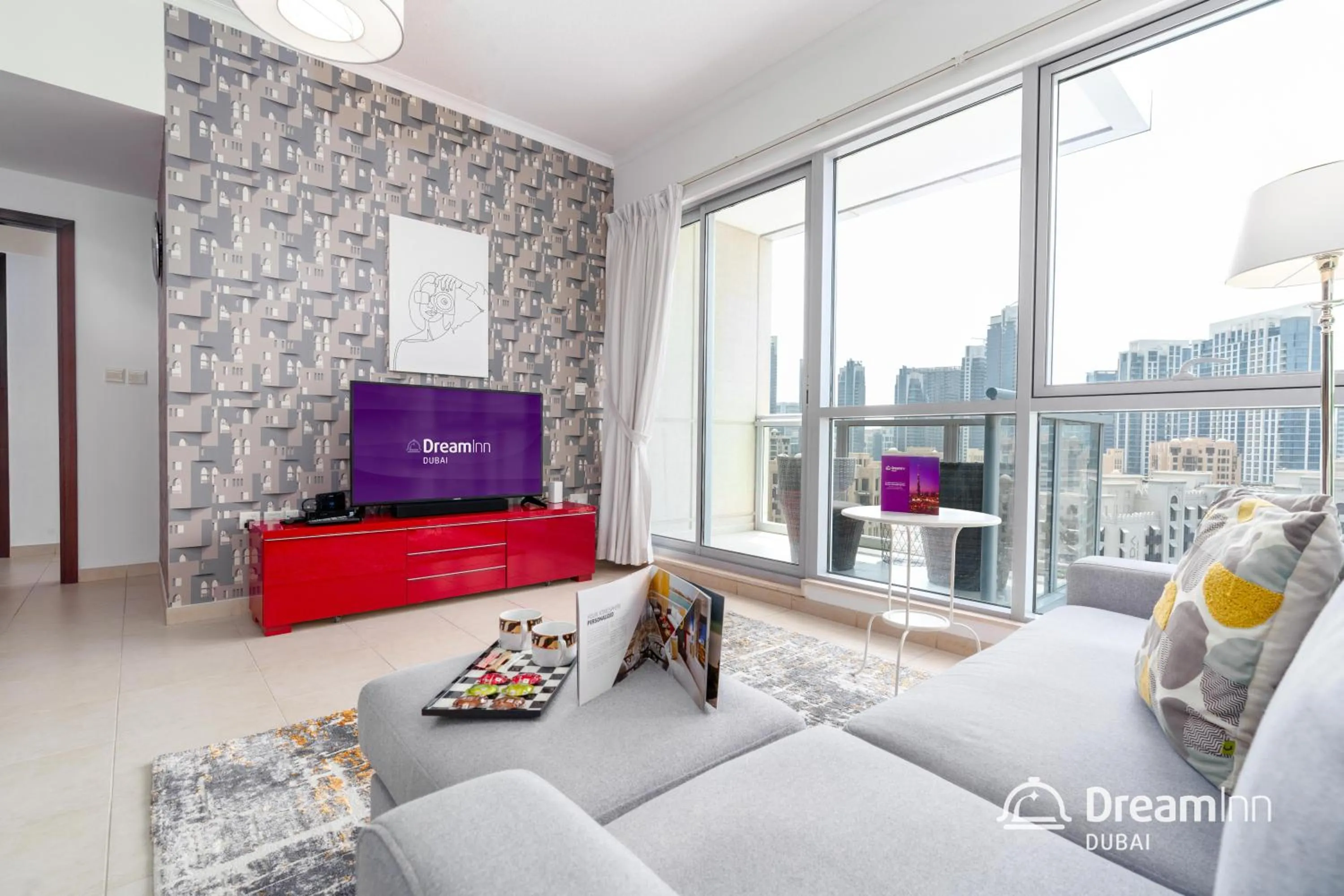 Living room in Dream Inn Apartments - Burj Residences Burj Khalifa View