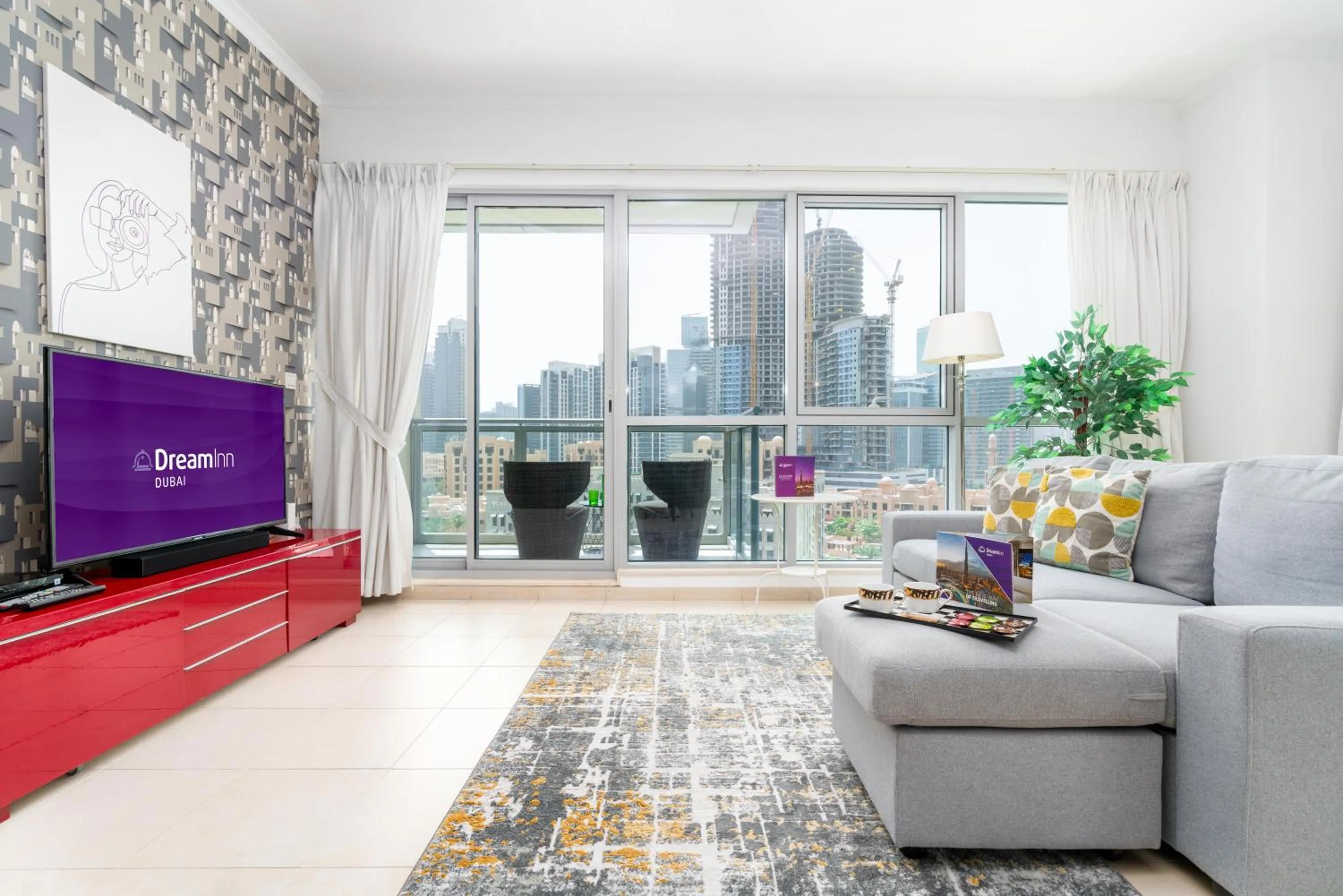 Living room in Dream Inn Apartments - Burj Residences Burj Khalifa View