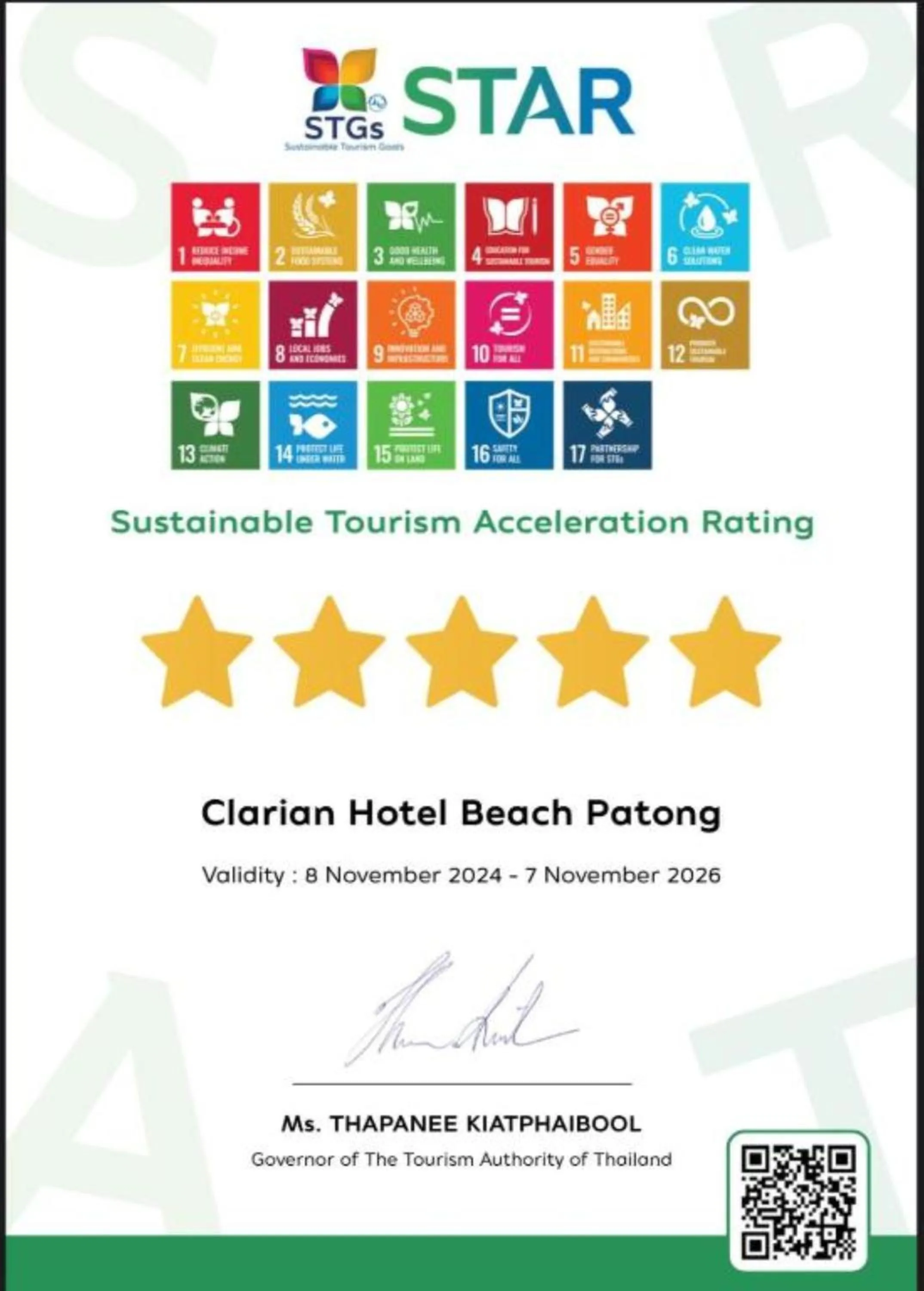 Property building in Clarian Hotel Beach Patong