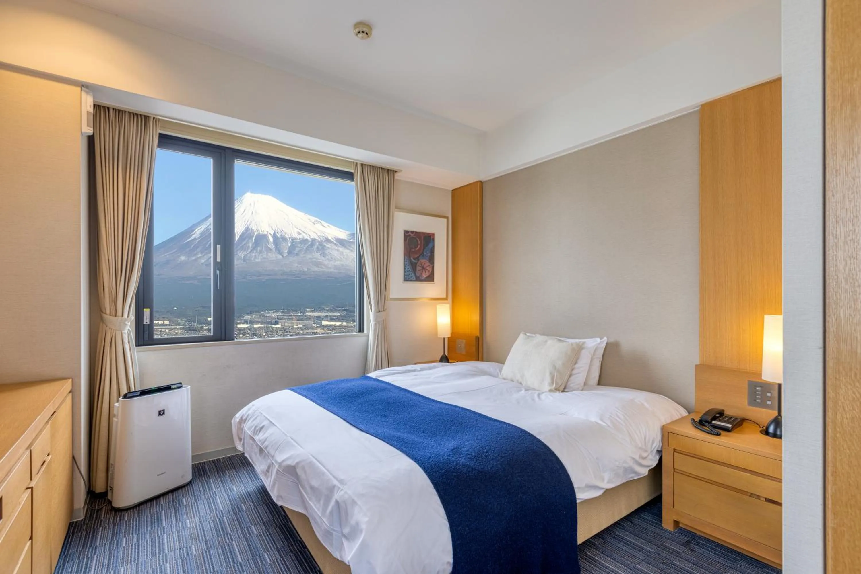 Bed in Hotel Grand Fuji