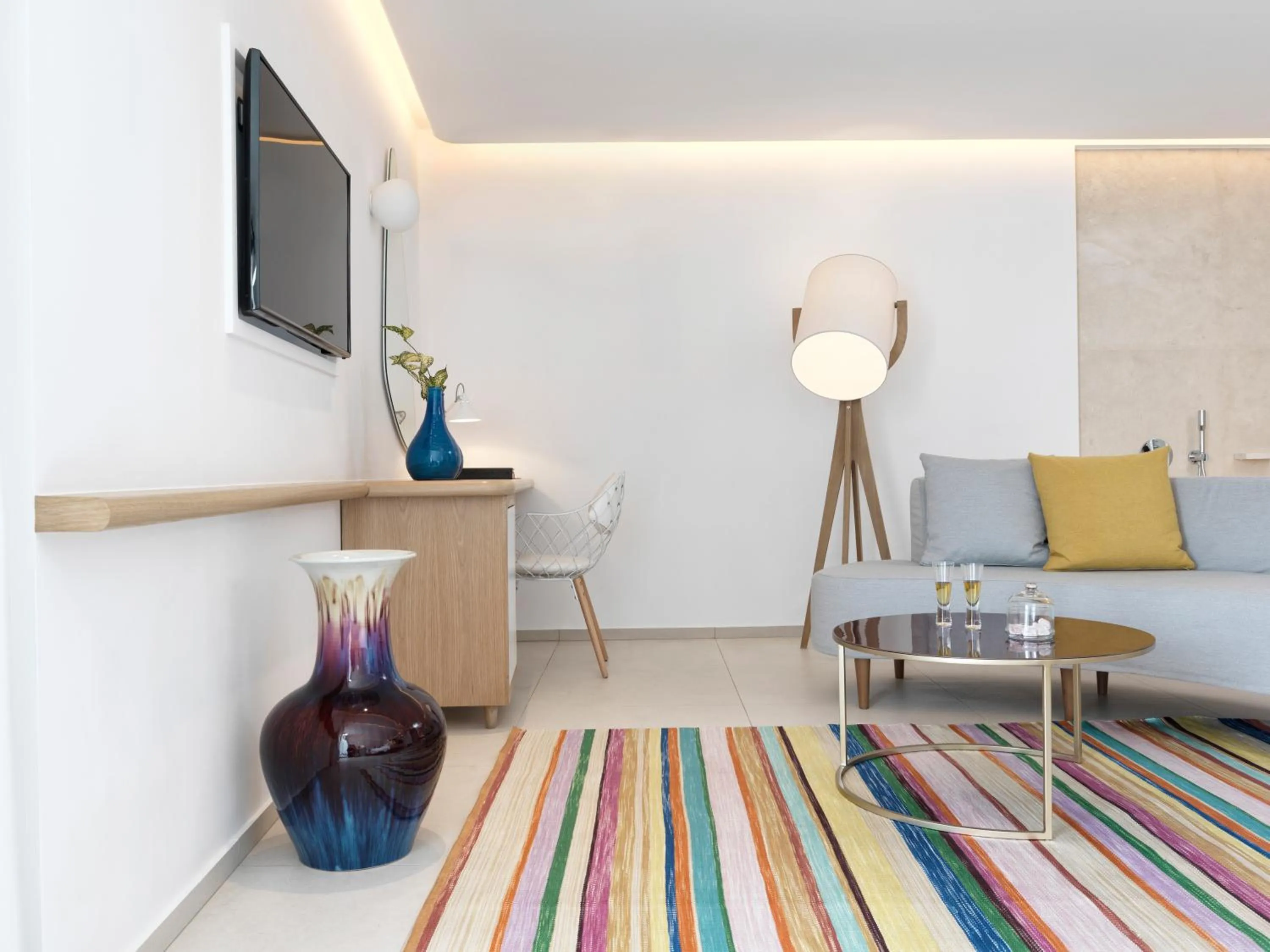 Seating area in Myconian Kyma, a Member of Design Hotels