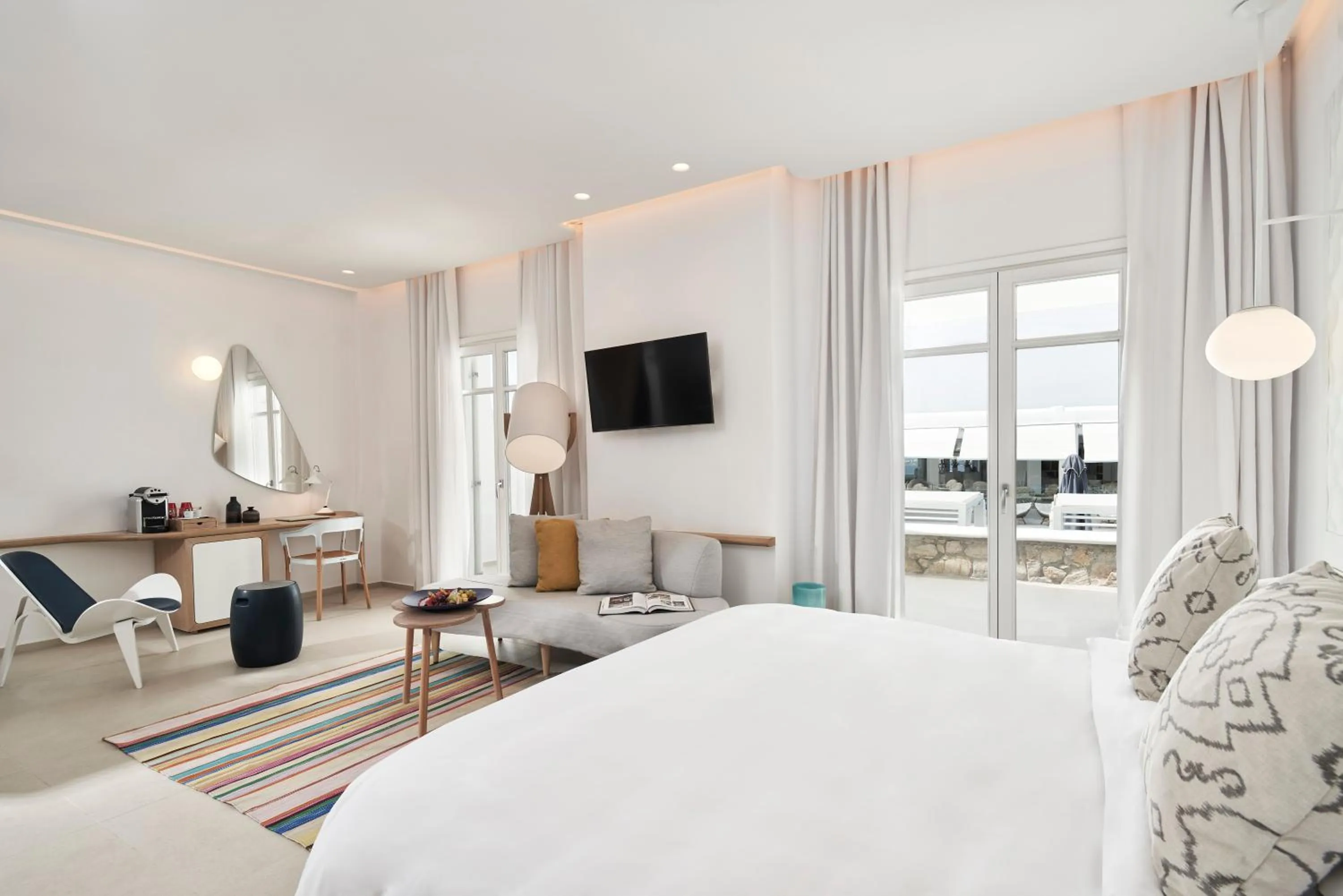 TV and multimedia, Bed in Myconian Kyma, a Member of Design Hotels