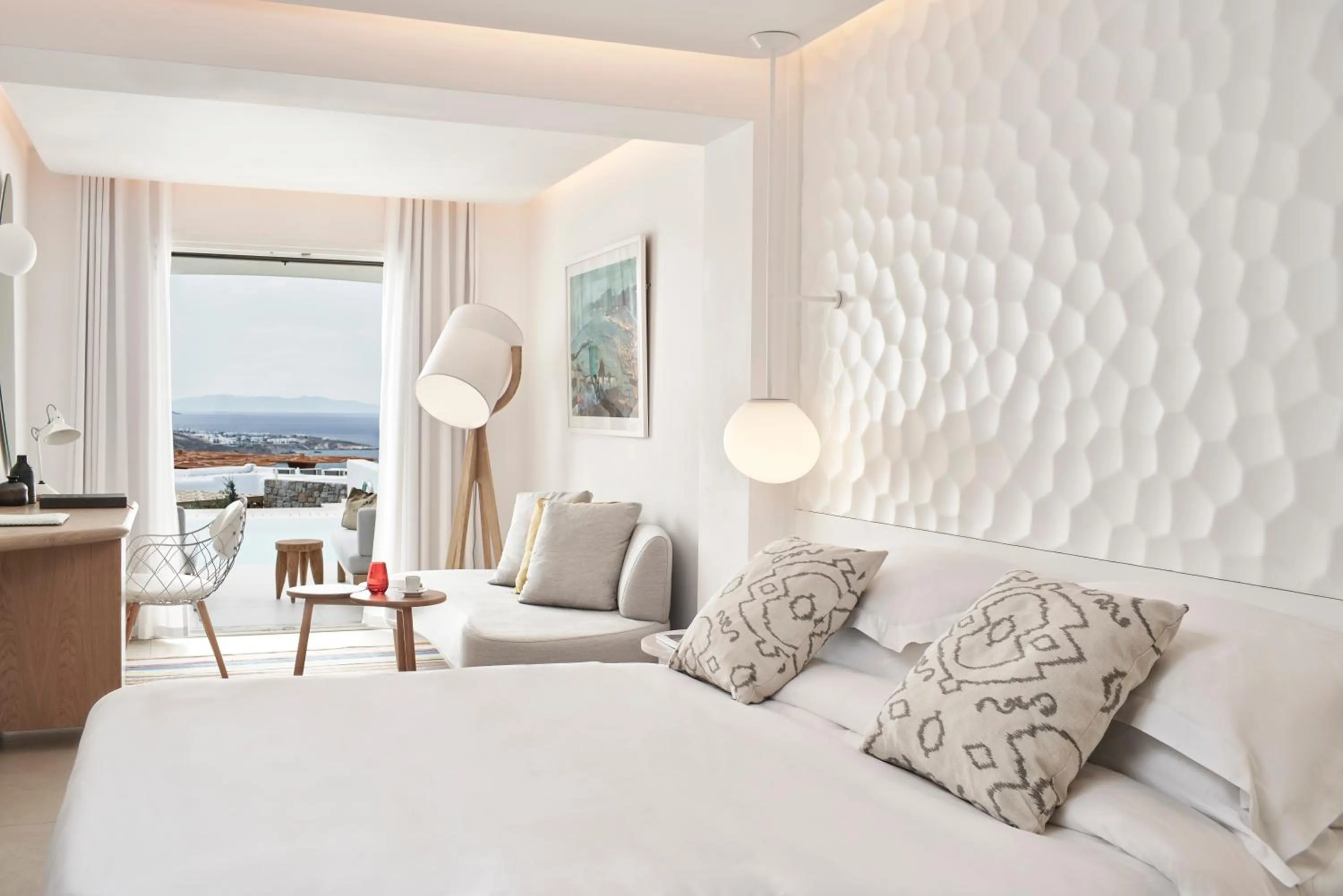 Photo of the whole room, Bed in Myconian Kyma, a Member of Design Hotels