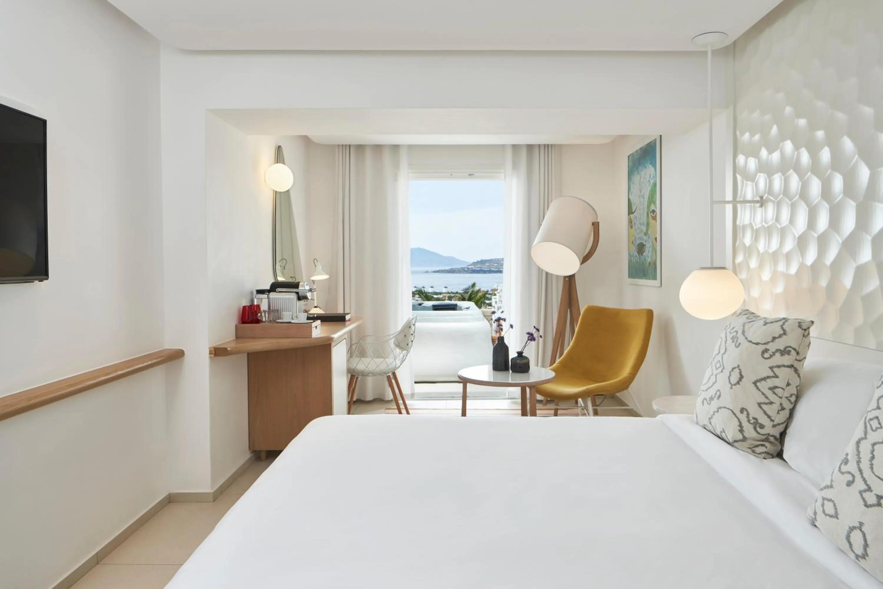 Photo of the whole room, Bed in Myconian Kyma, a Member of Design Hotels
