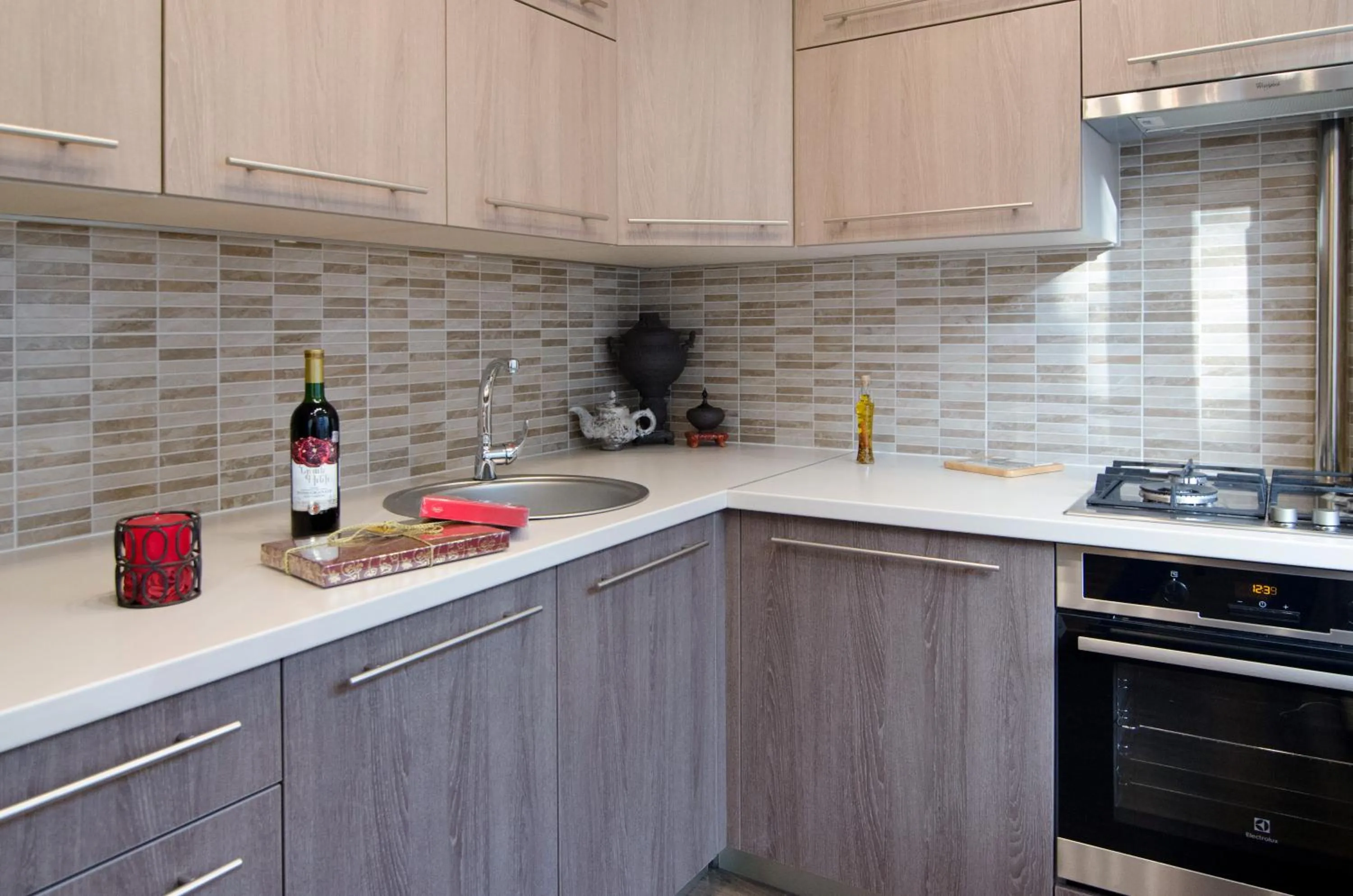 Kitchen or kitchenette in Tomsona Apartment Riga Center