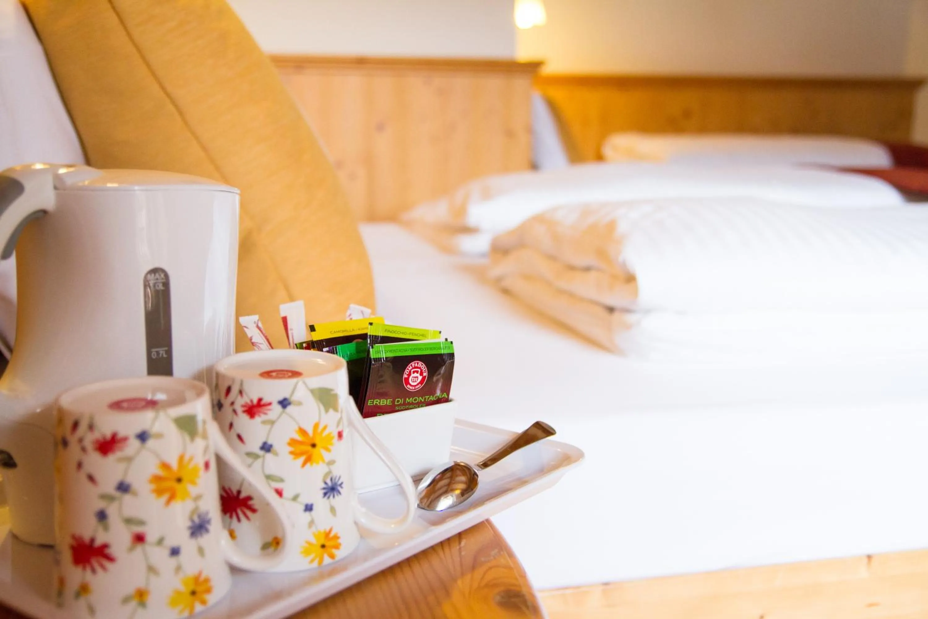 Decorative detail, Bed in Hotel Genzianella