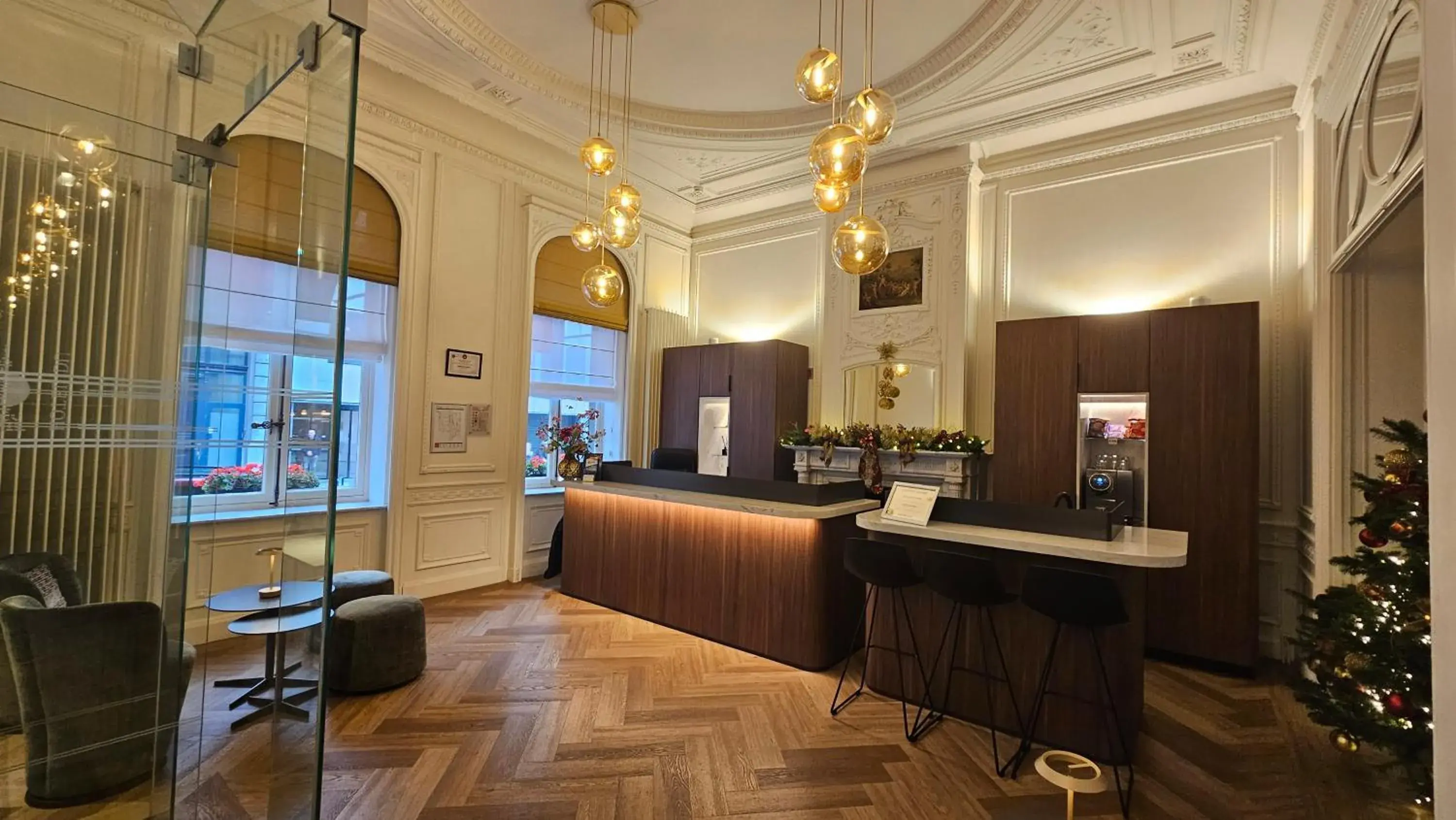 Lobby or reception in Hotel Du Congres Lobby or reception in Hotel Du Congres