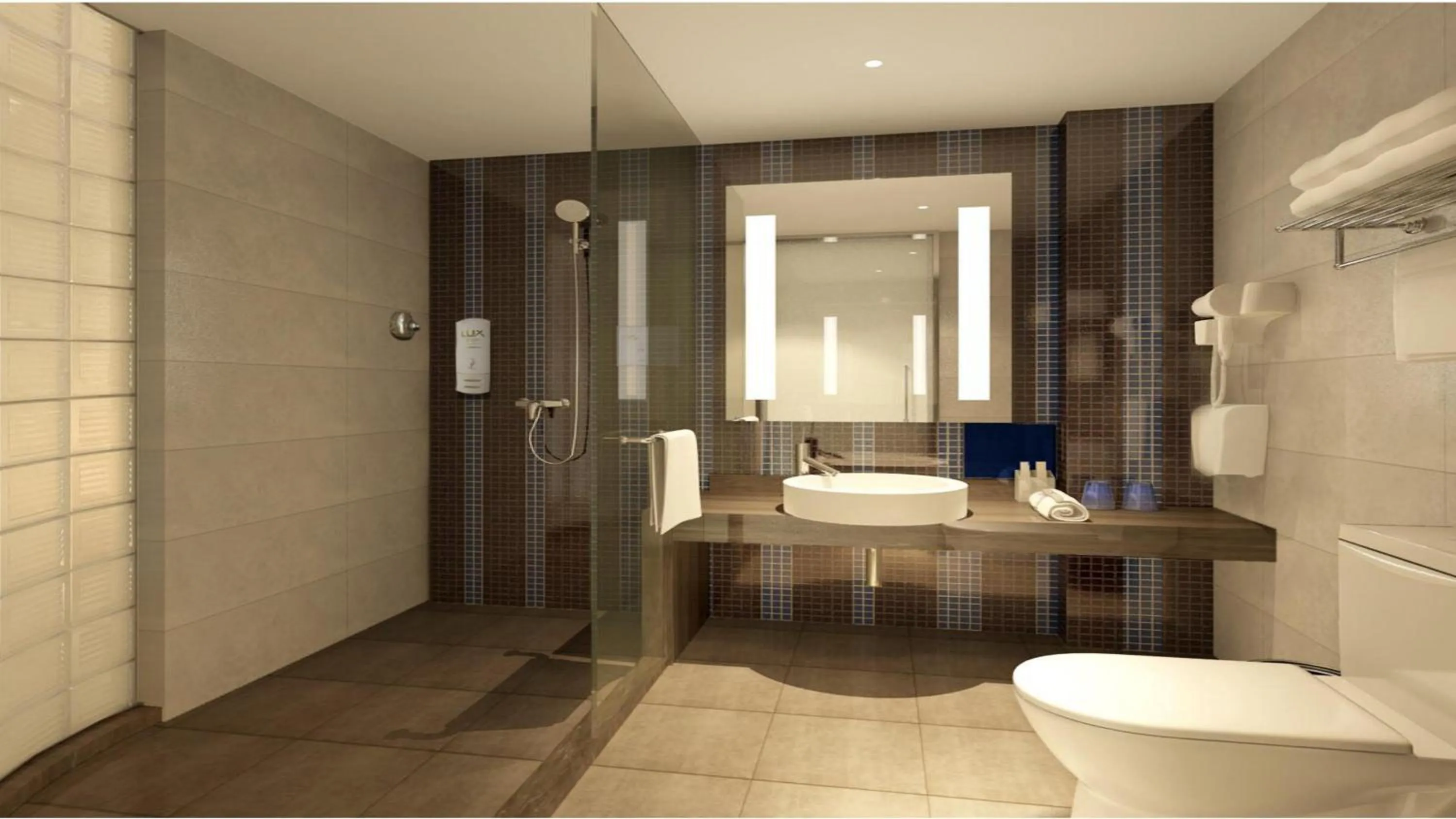 Bathroom in Holiday Inn Express Panjin Downtown by IHG