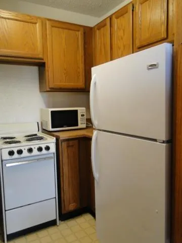 Kitchen or kitchenette in Oscoda Lakeside Hotel