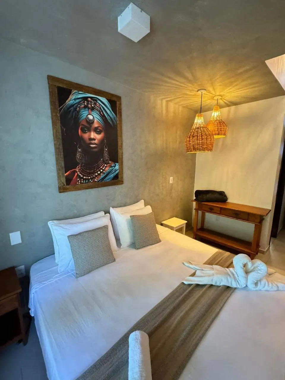 Bed in Pousada Agua de Coco