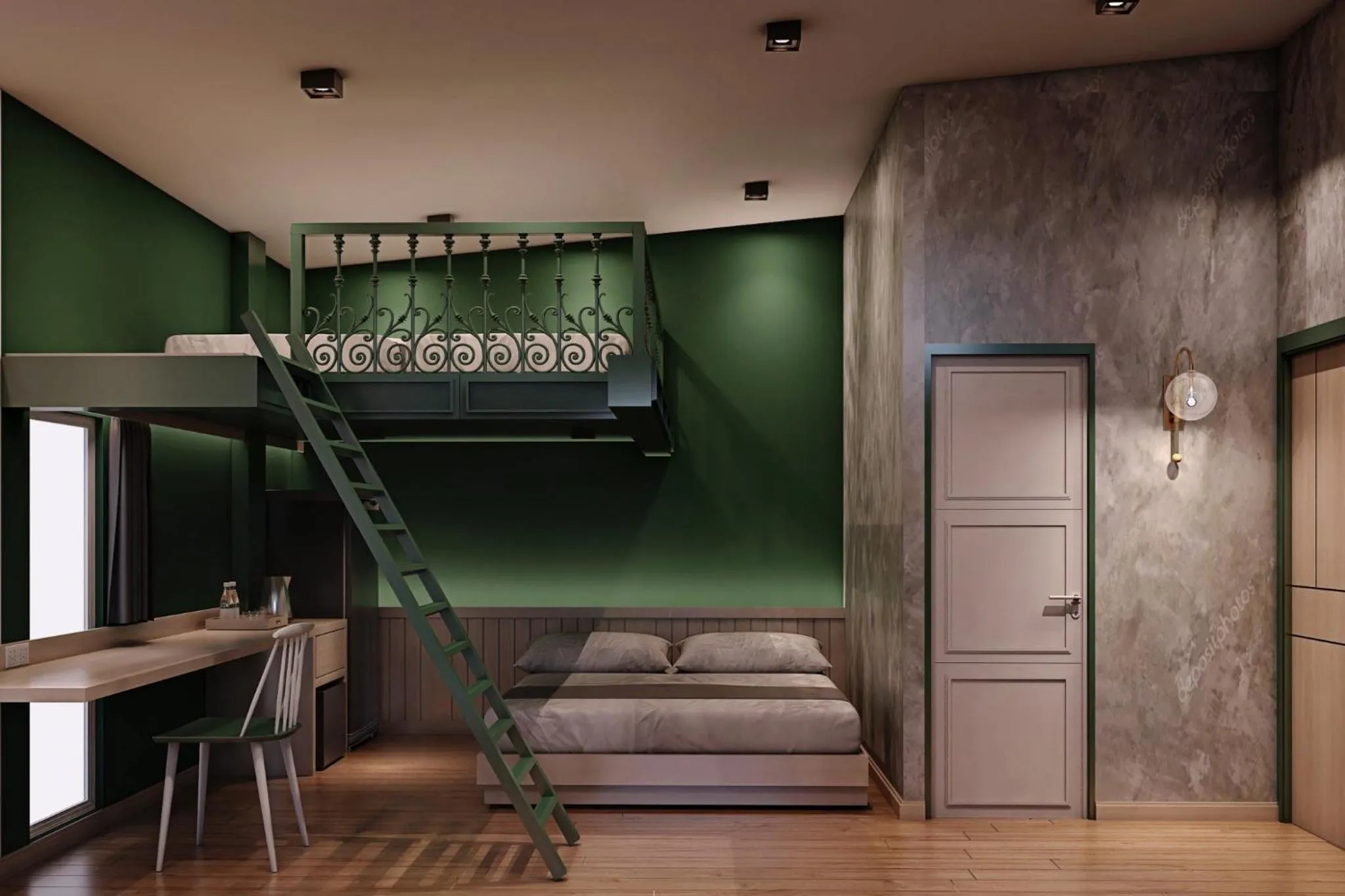 Photo of the whole room, Bed in Narawad Boutique Hotel