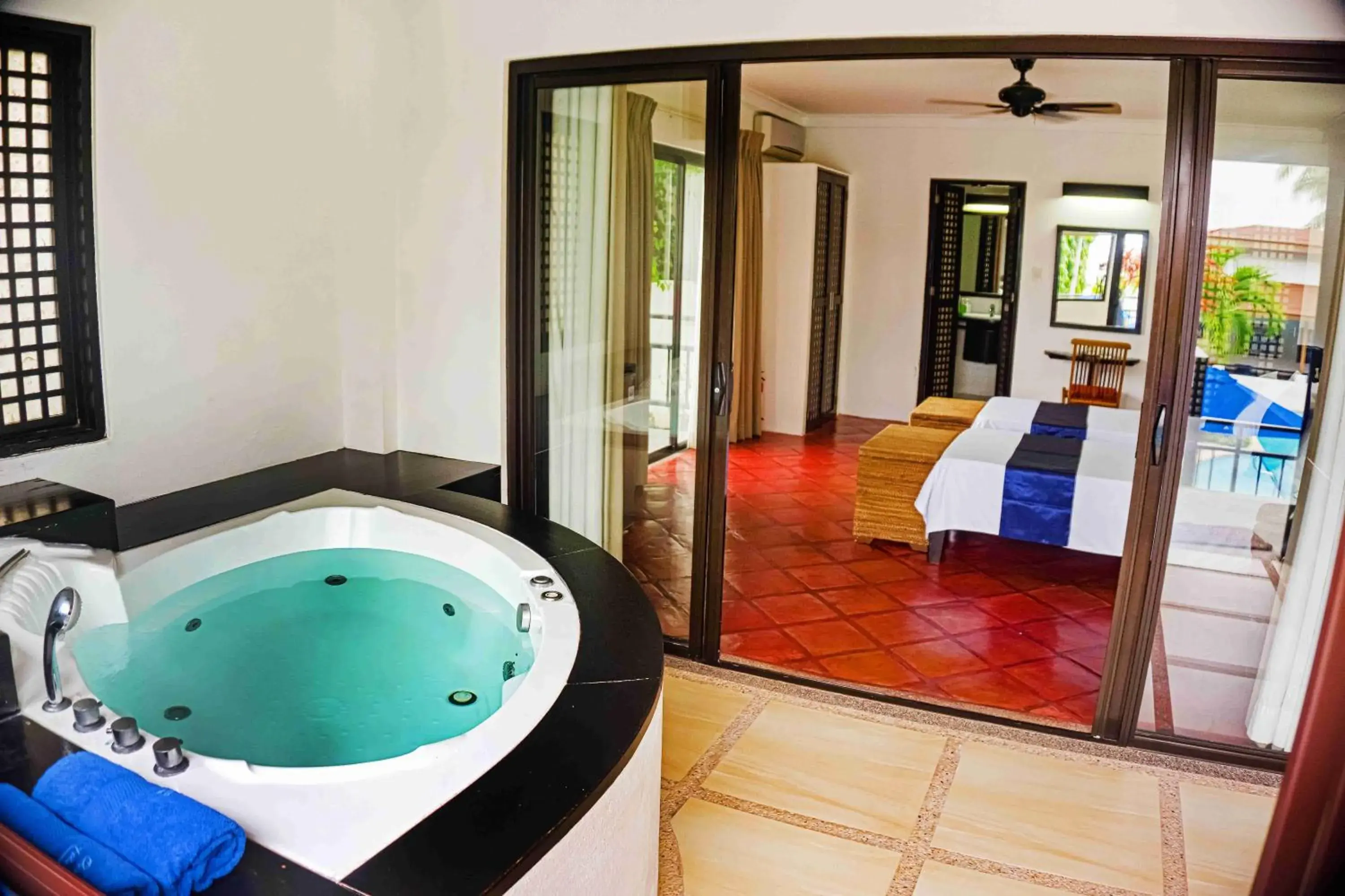 Bed in Out of the Blue Resort Bed in Out of the Blue Resort