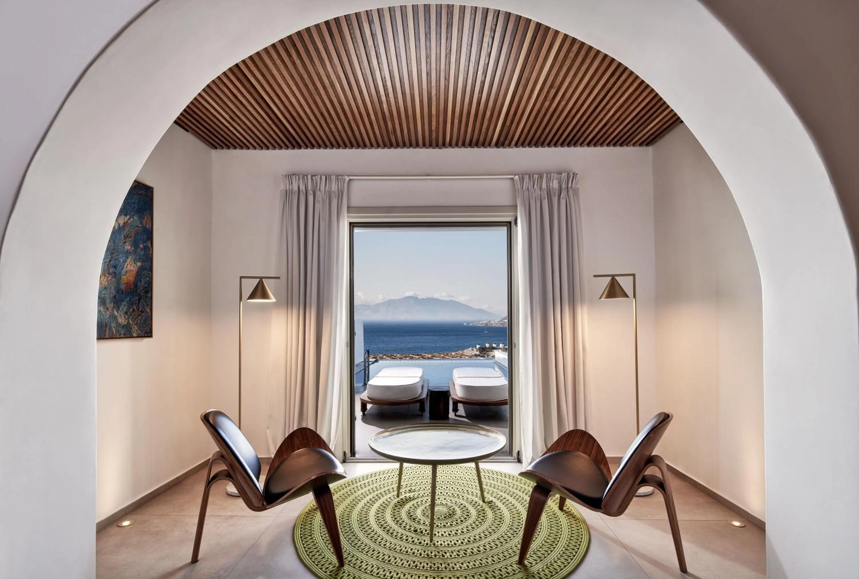 Seating area in Myconian Naia - Preferred Hotels & Resorts