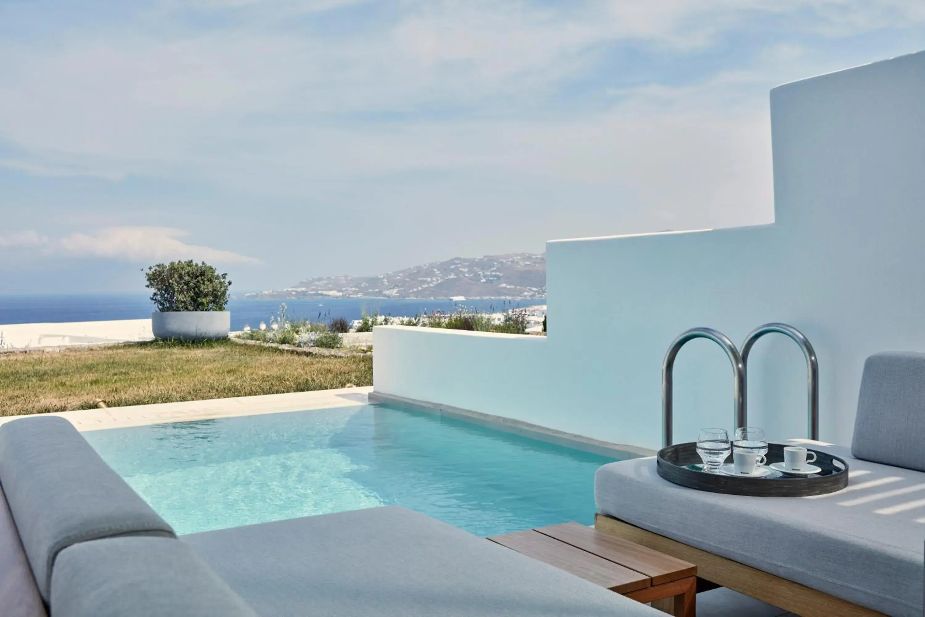 Pool view in Myconian Naia - Preferred Hotels & Resorts Pool view in Myconian Naia - Preferred Hotels & Resorts