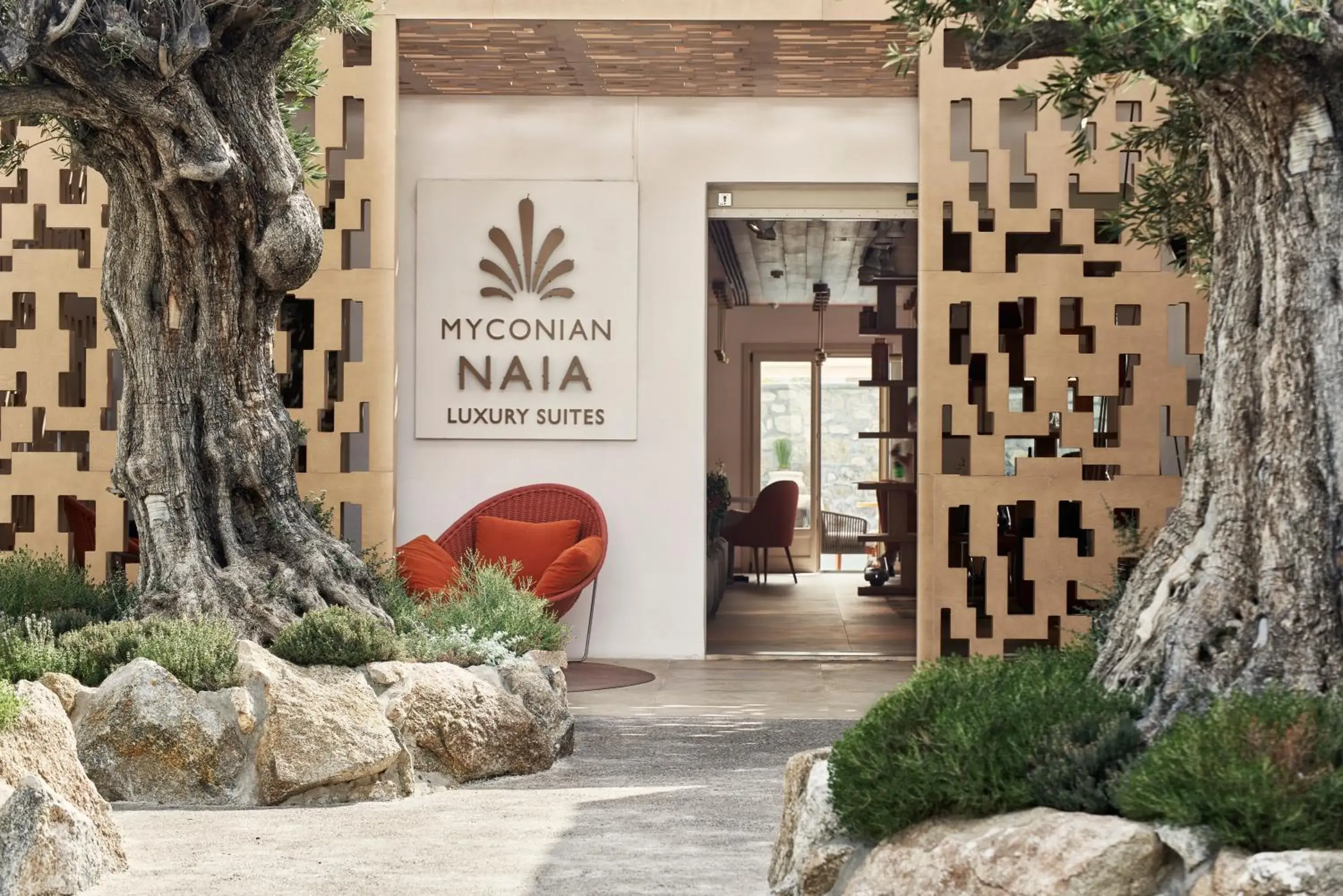 Facade/entrance in Myconian Naia - Preferred Hotels & Resorts Facade/entrance in Myconian Naia - Preferred Hotels & Resorts