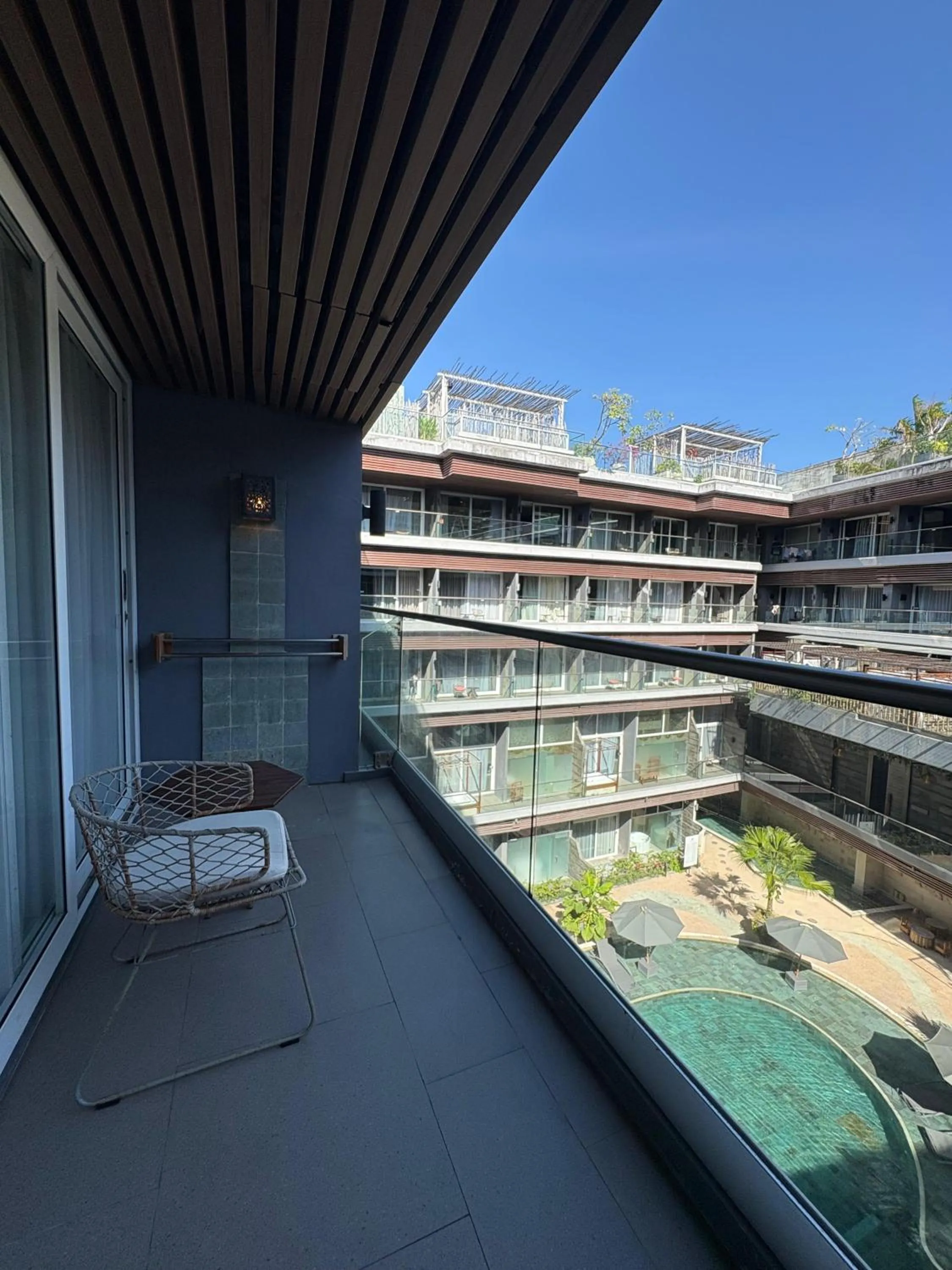 Pool view in The Crystal Luxury Bay Resort Nusa Dua