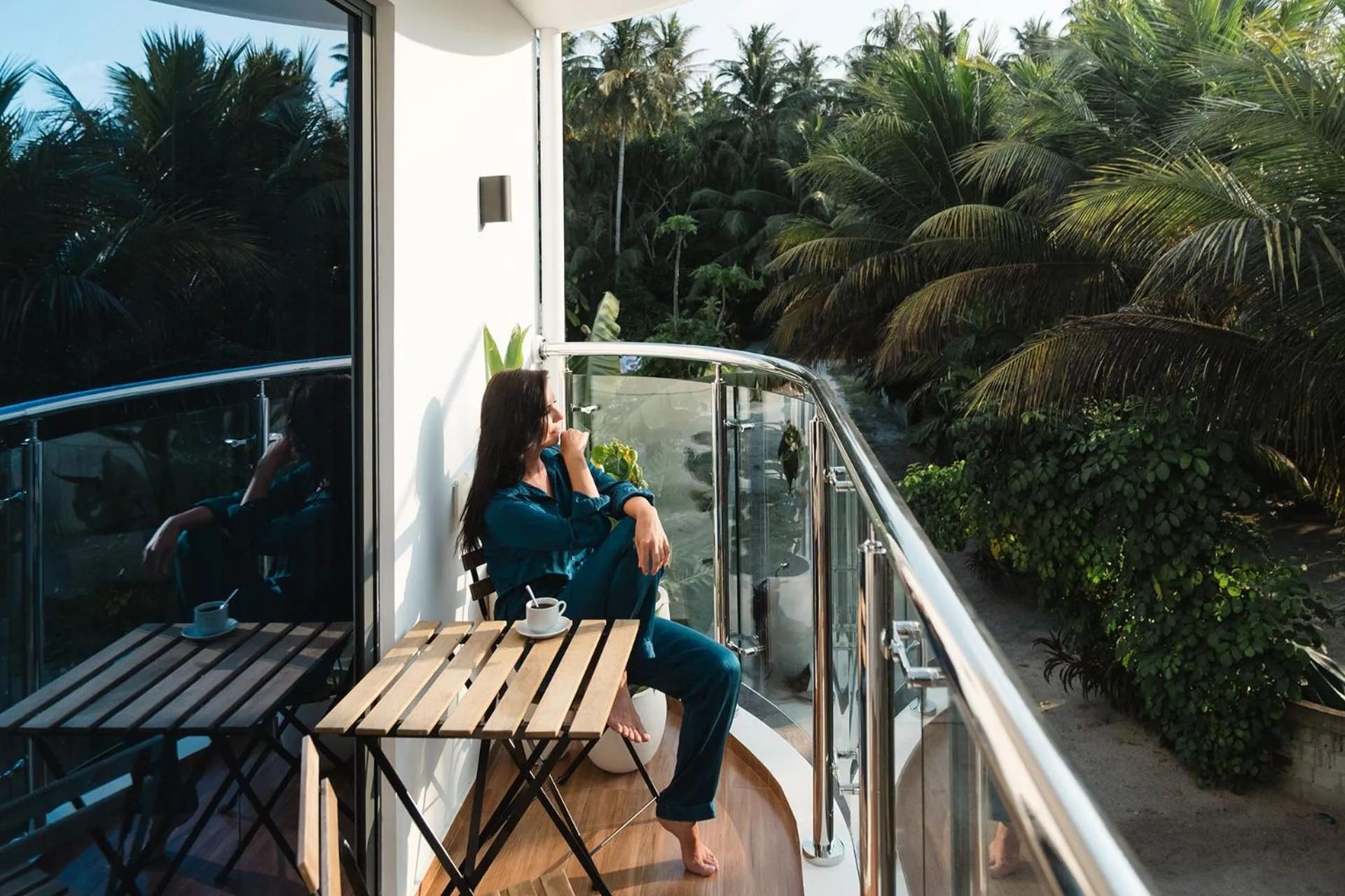 Balcony/Terrace in Ithaa Inn Kamadhoo
