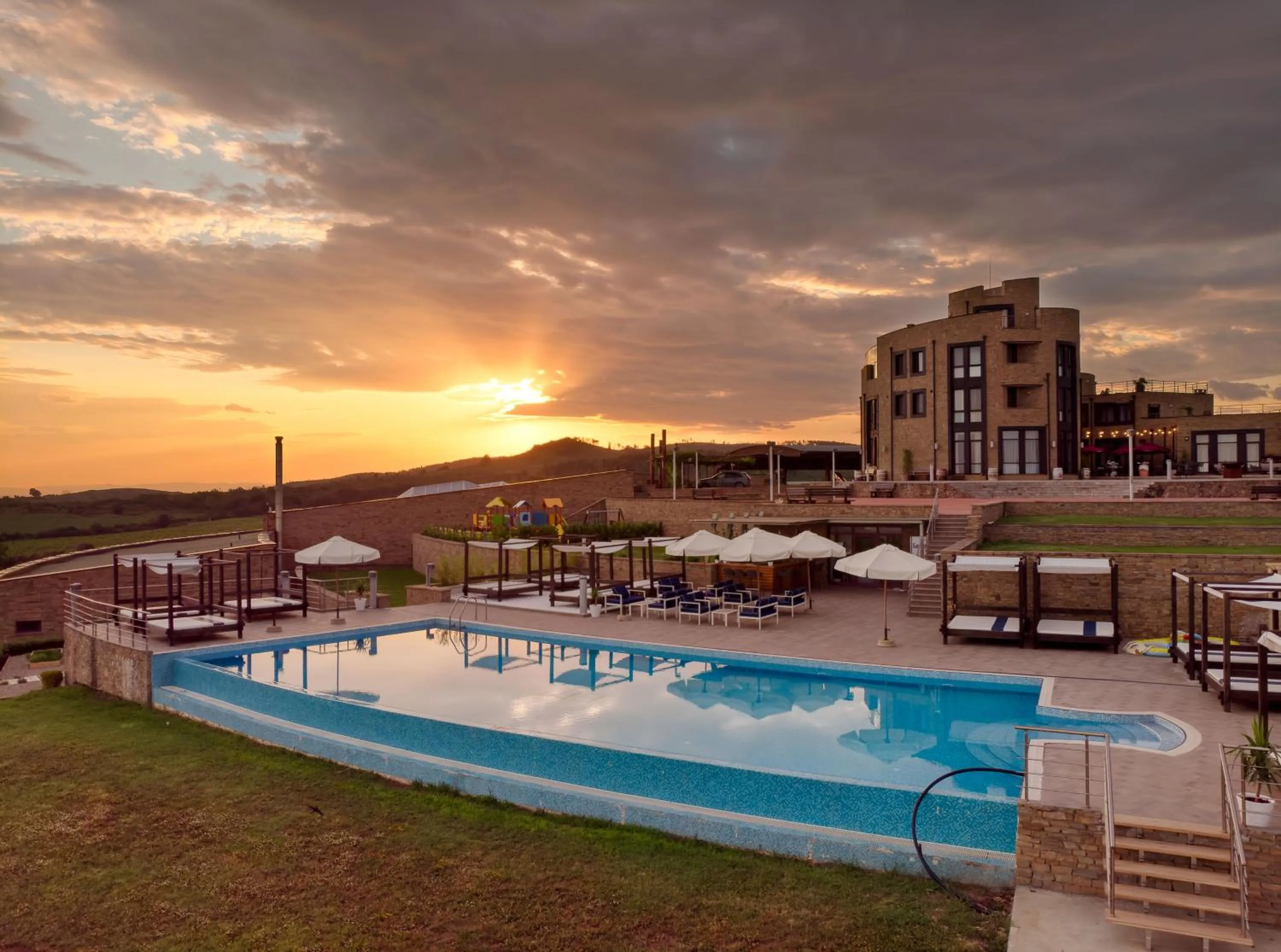 Pool view in Hotel Soli Invicto