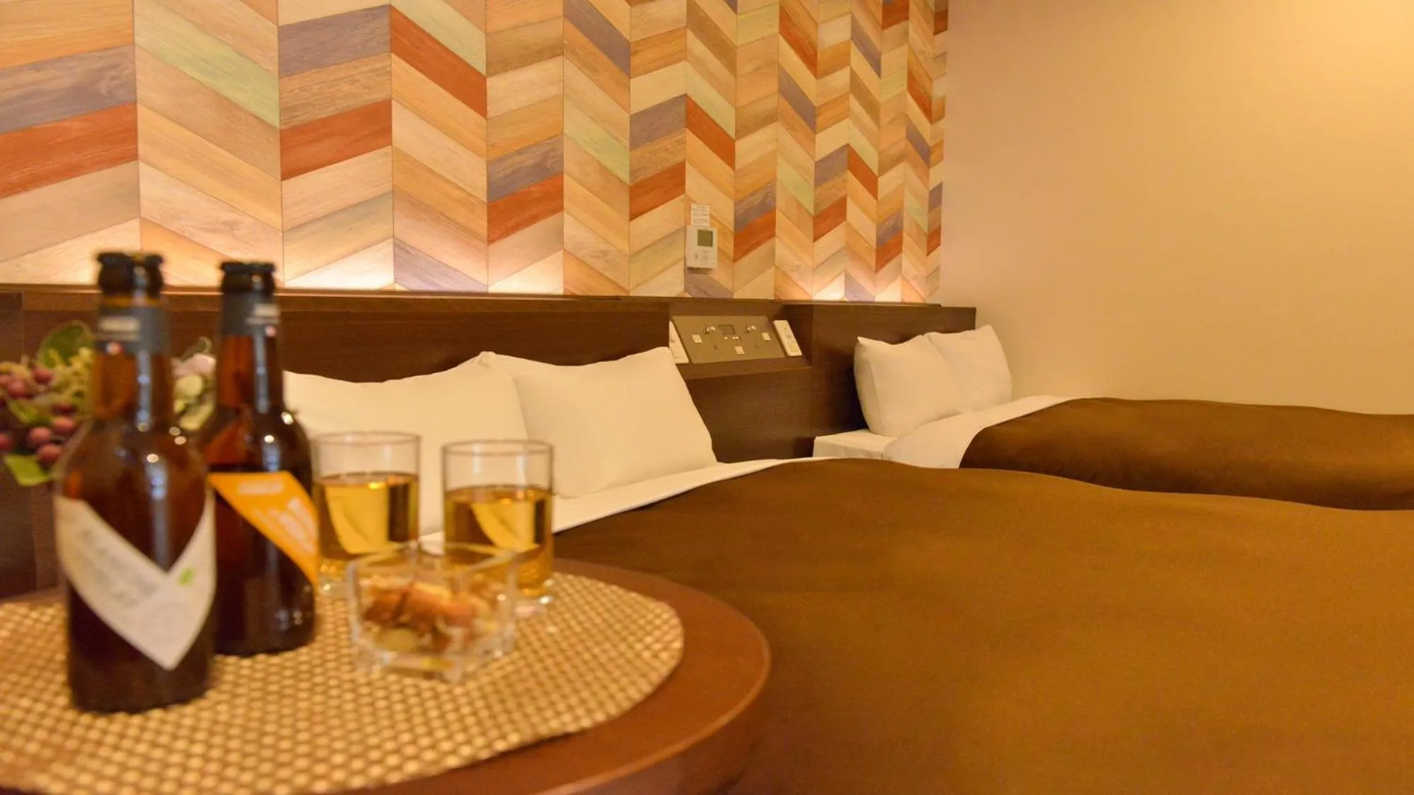 Bed in Hotel New Gaea Yanagawa