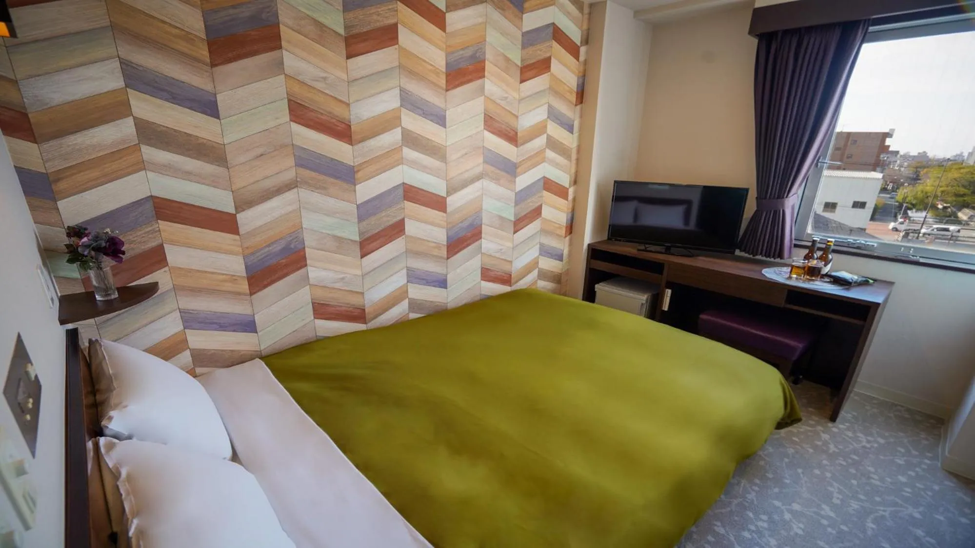 Bed in Hotel New Gaea Yanagawa