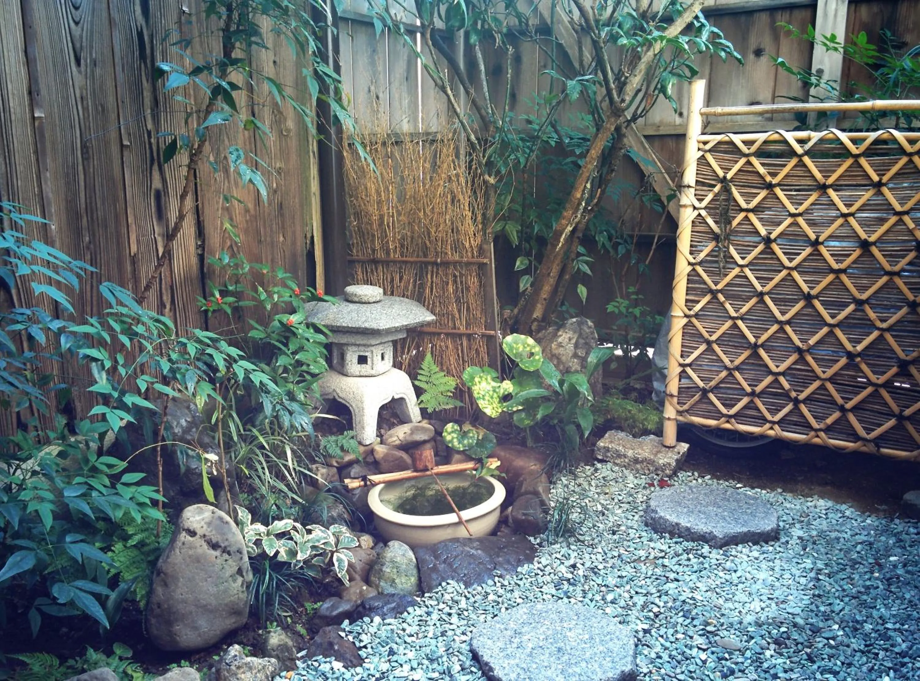 Garden view in Murasakino Guesthouse