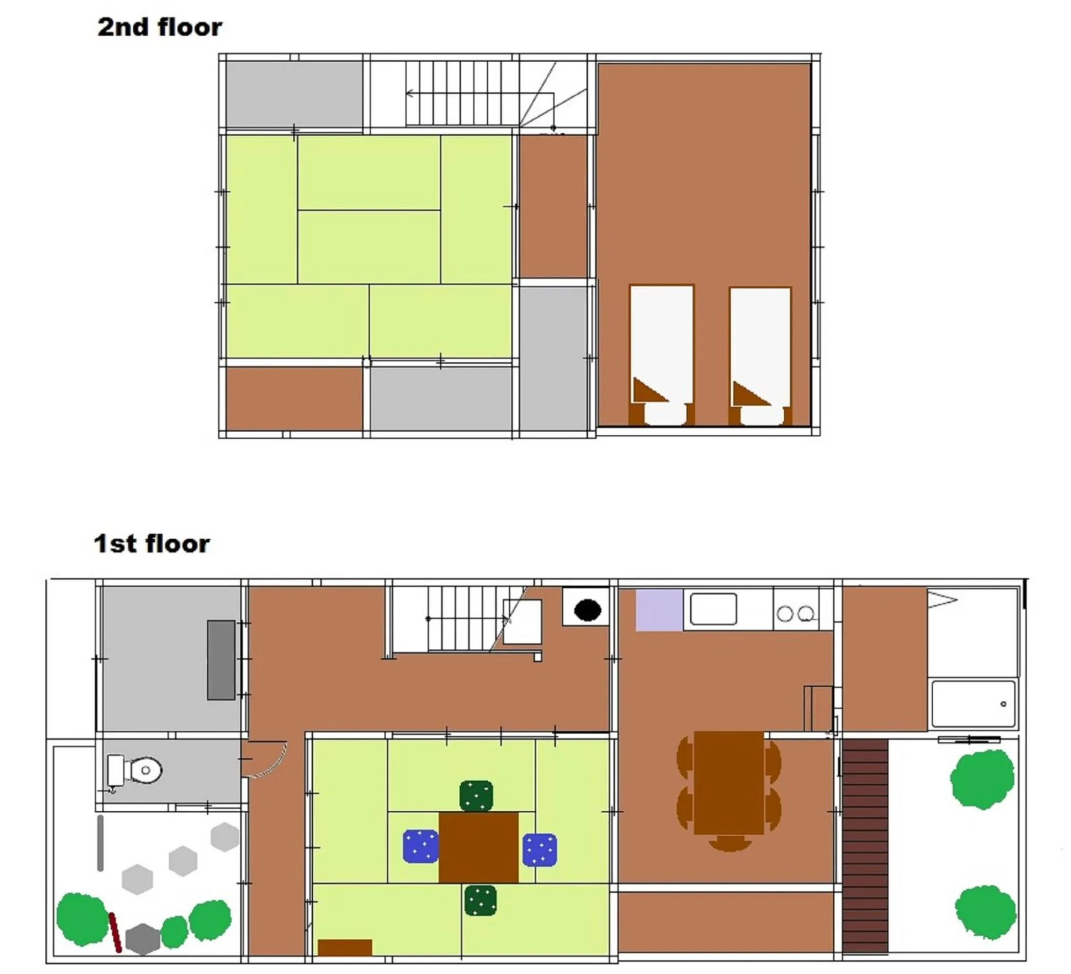 Floor plan in Murasakino Guesthouse
