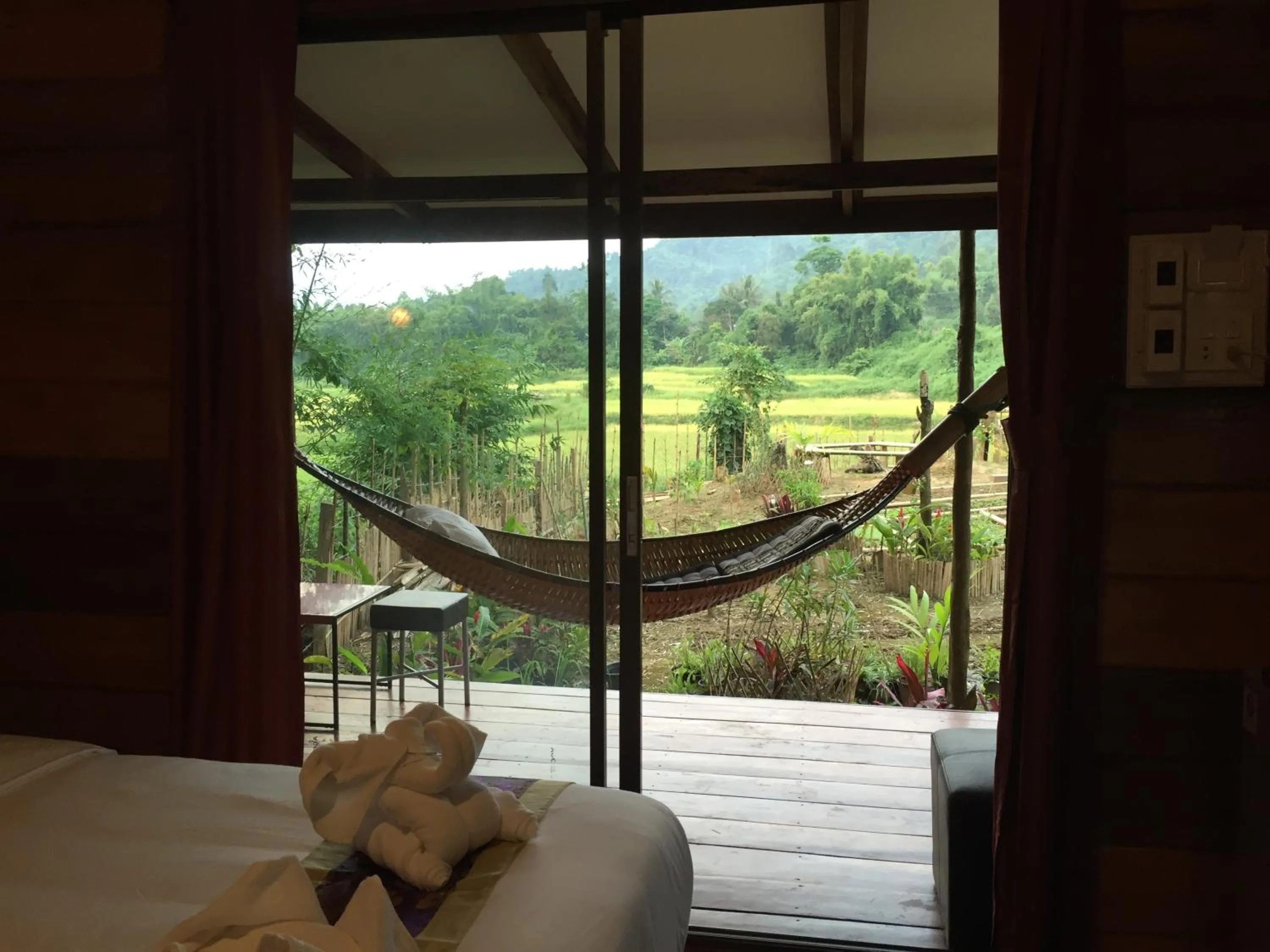 Garden view, Bed in Phoxay Ngam Resort