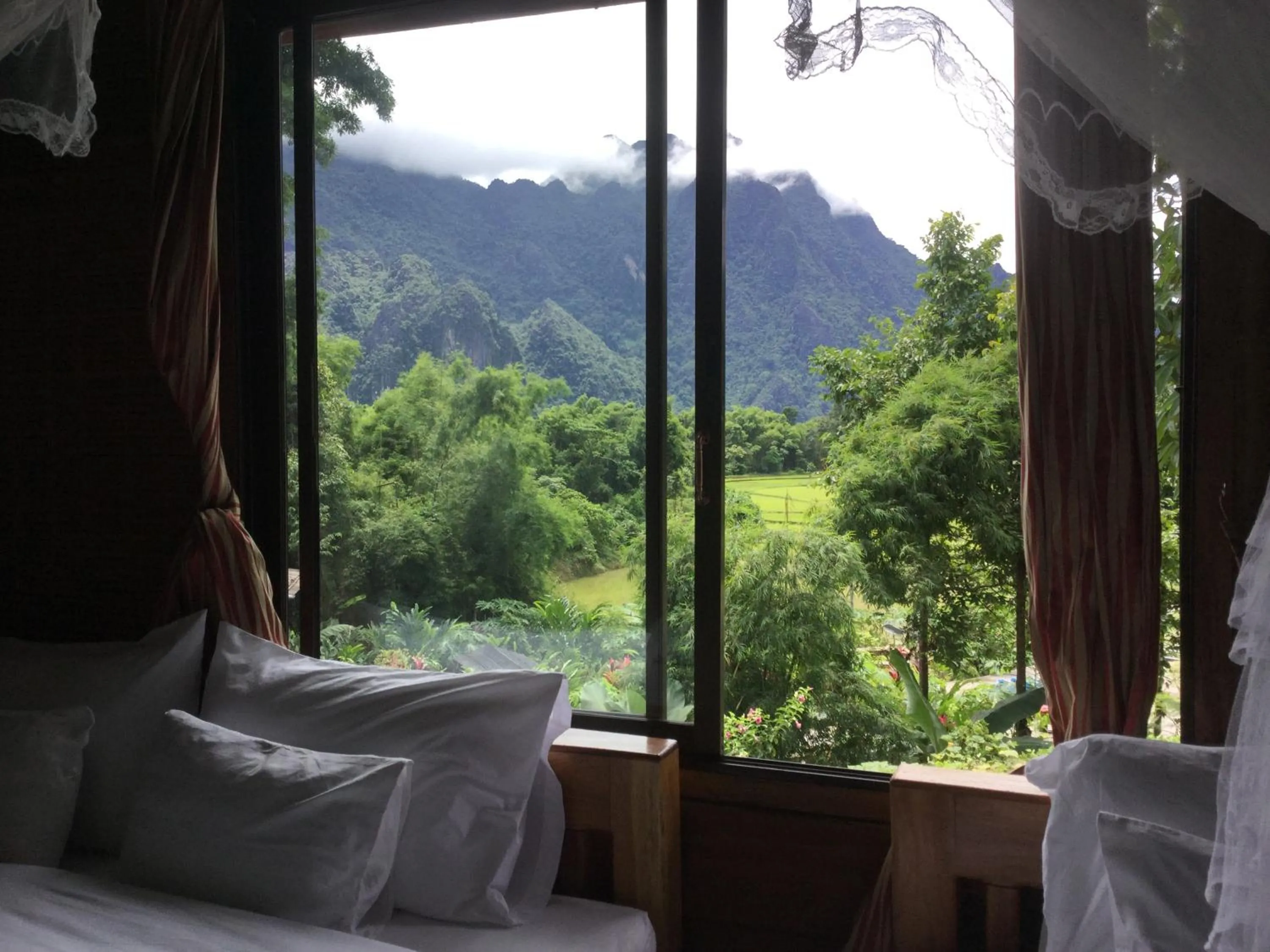 Mountain view, Bed in Phoxay Ngam Resort
