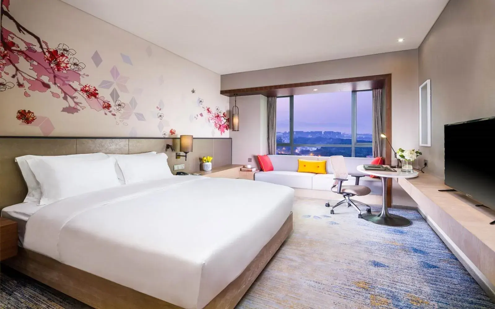 Bed in Hilton Garden Inn Zhongshan Guzhen Bed in Hilton Garden Inn Zhongshan Guzhen