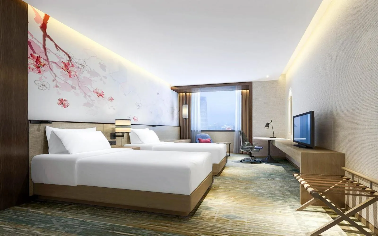Photo of the whole room, Bed in Hilton Garden Inn Zhongshan Guzhen