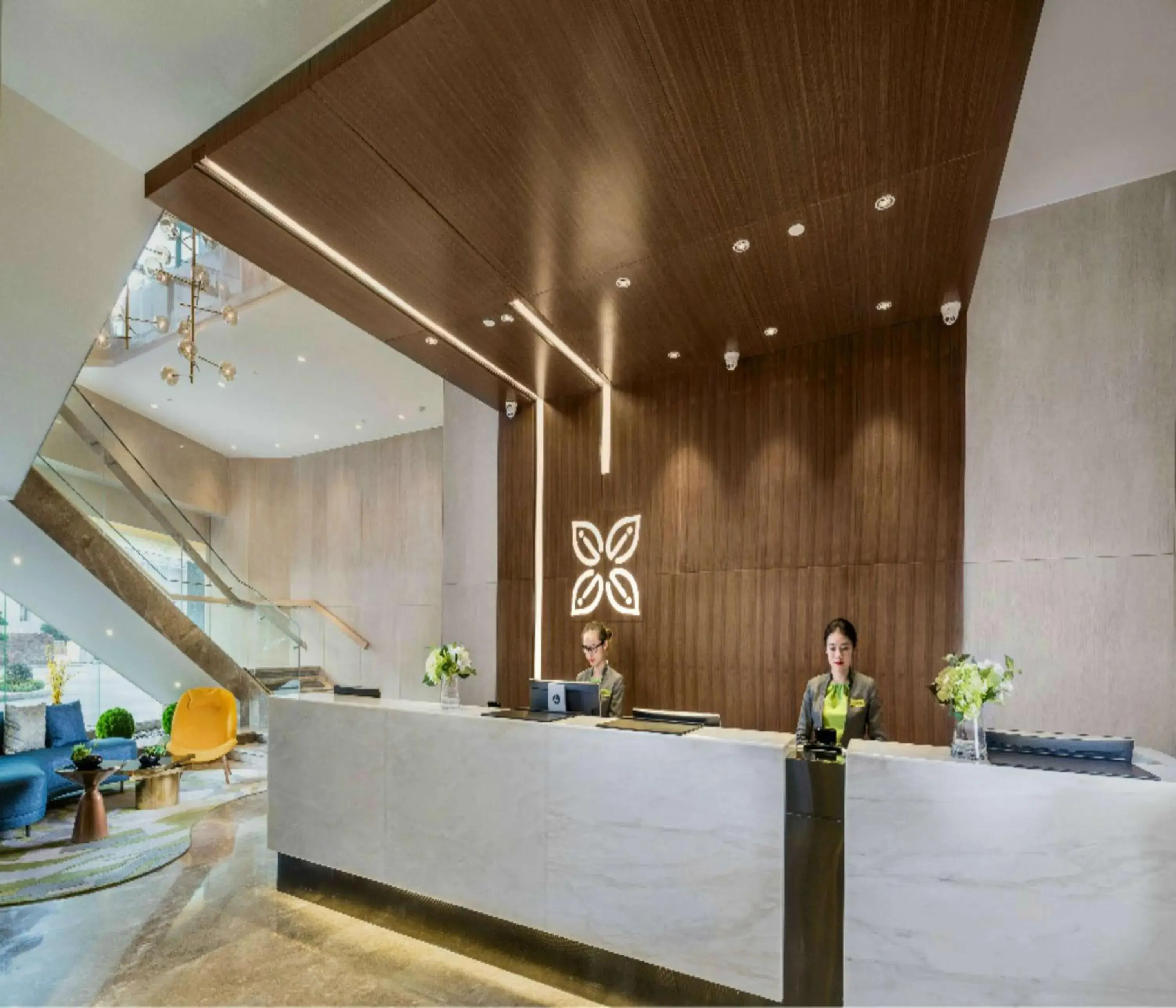 Lobby or reception in Hilton Garden Inn Zhongshan Guzhen Lobby or reception in Hilton Garden Inn Zhongshan Guzhen