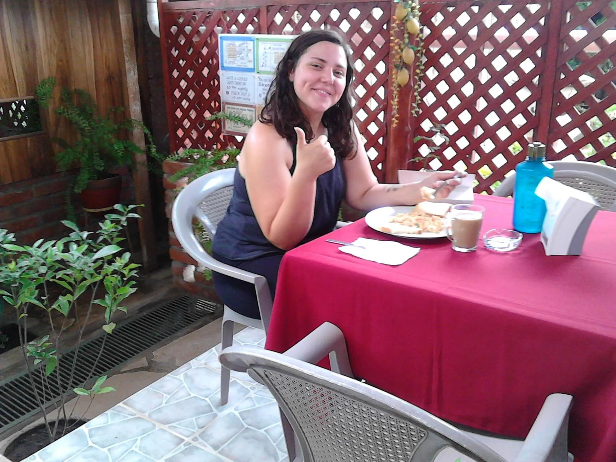 American breakfast in Hostel Julieta