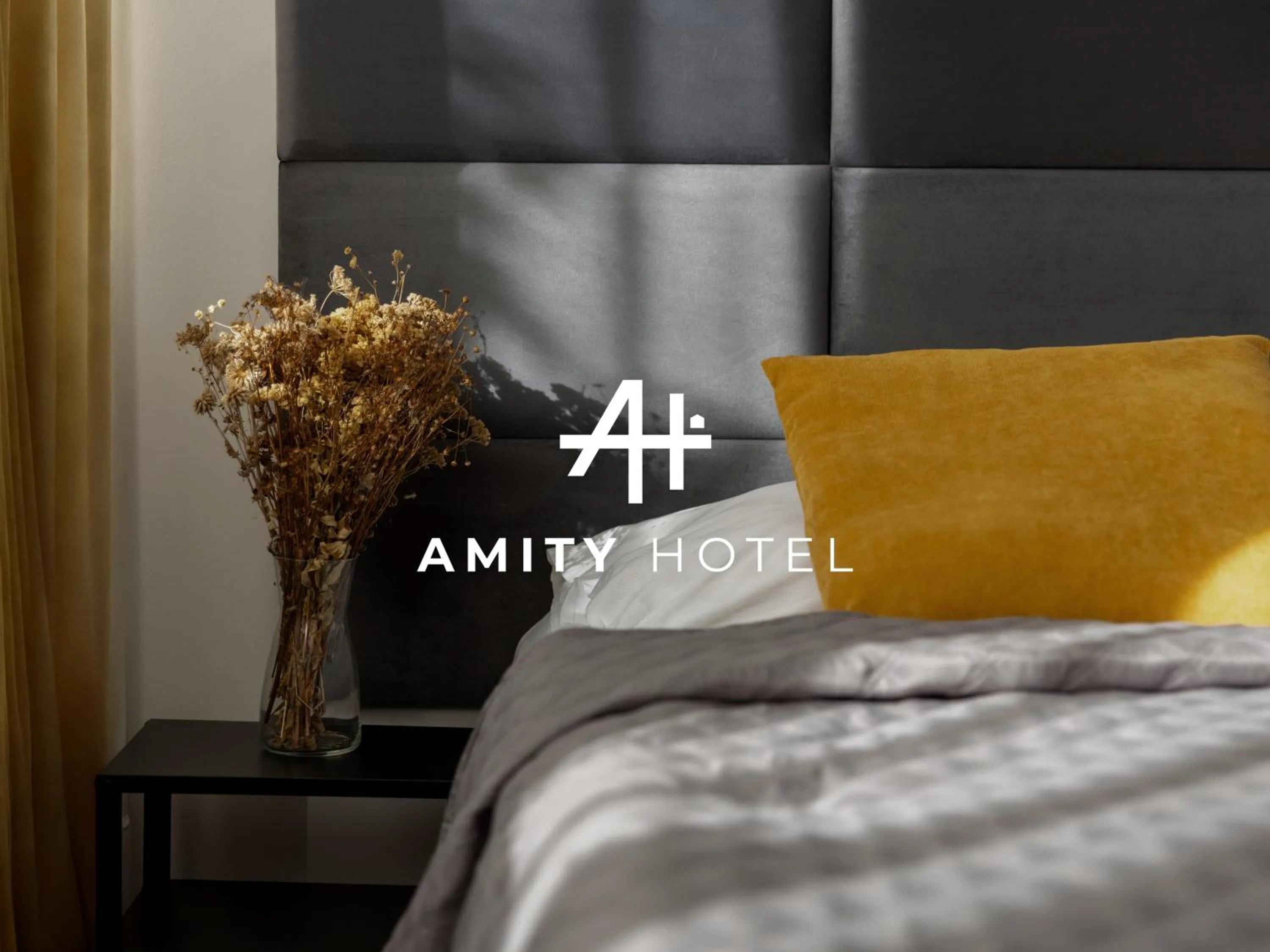 Property logo or sign, Bed in Hotel AMITY