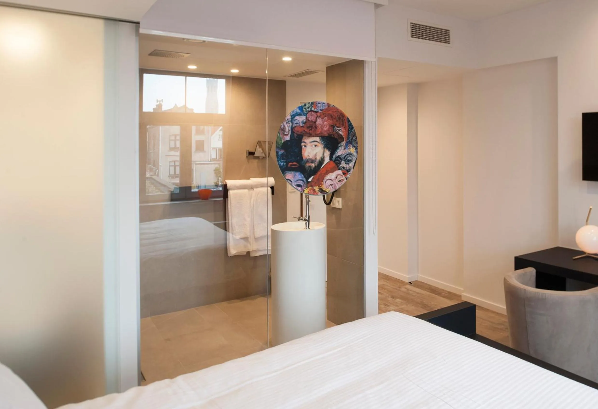 Bathroom, Bed in Hotel Portinari